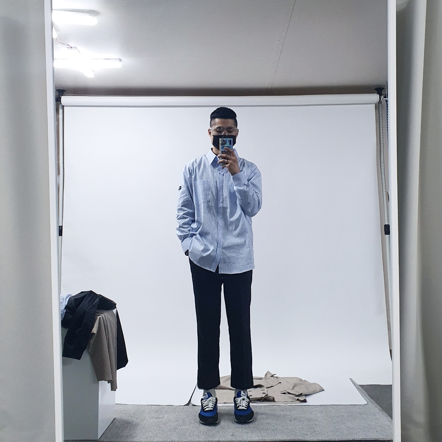Nike x Undercover Daybreak Blue Jay 착용 스타일