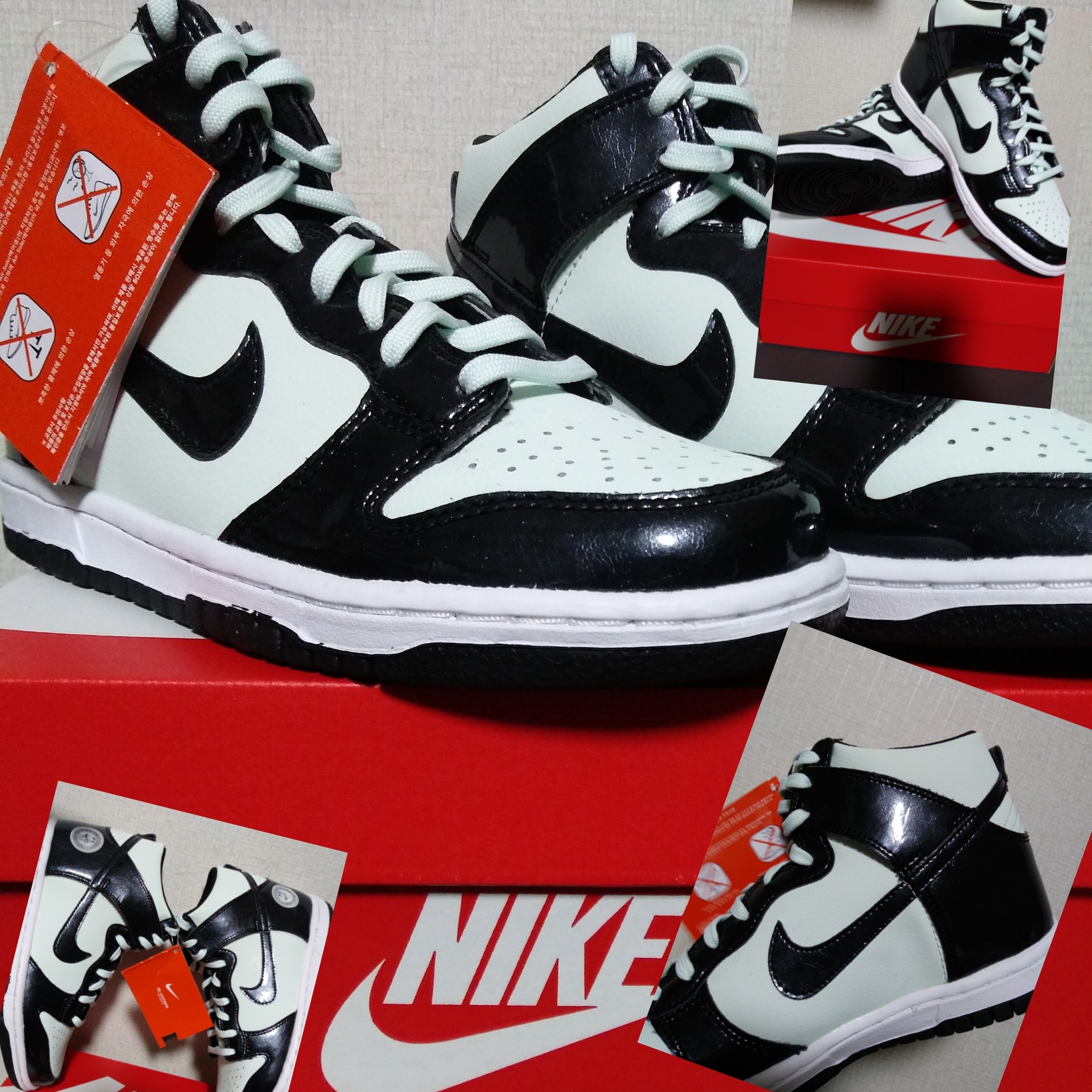(GS) Nike Dunk High Barely Green 착용 스타일 - 1