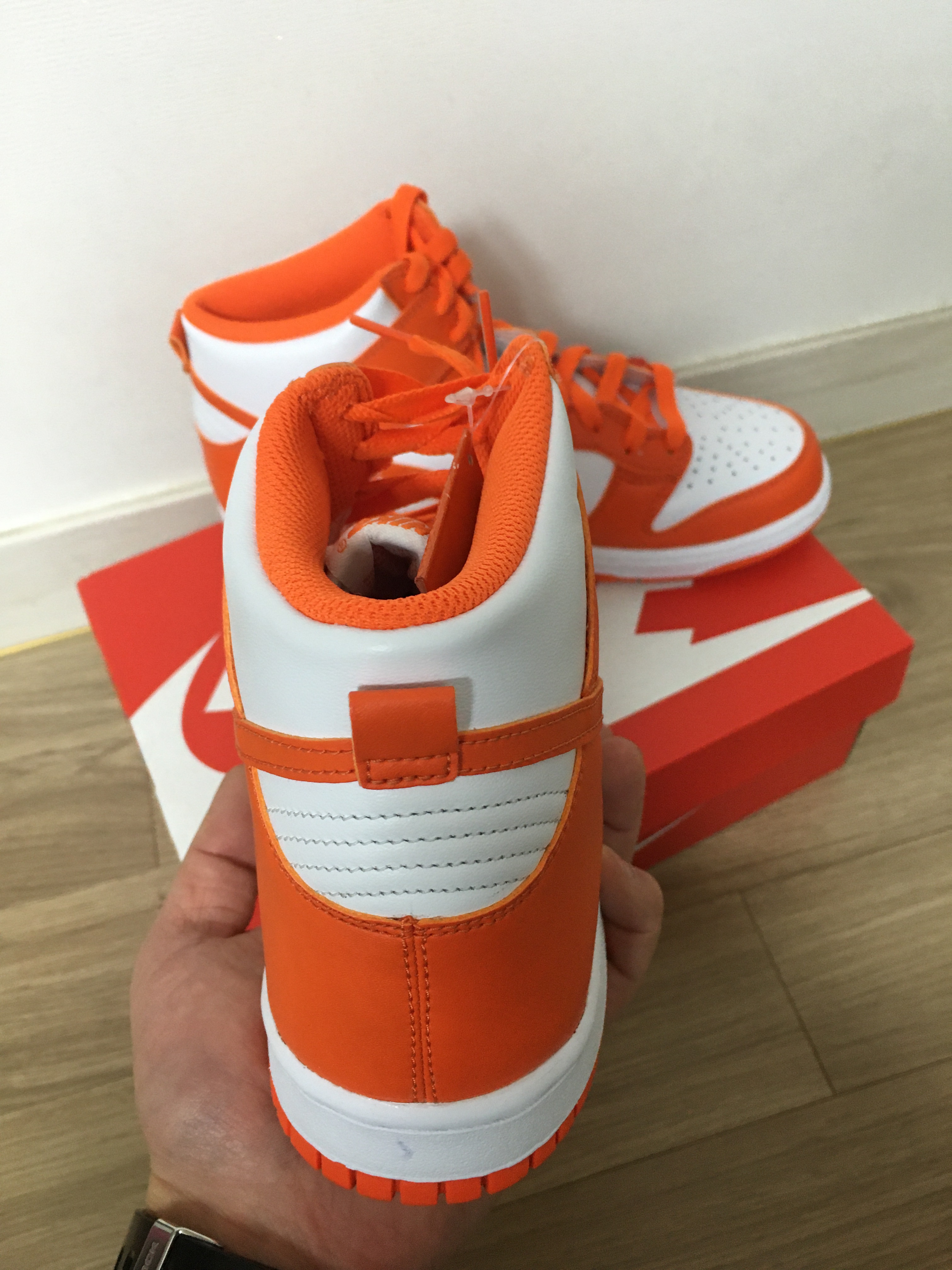 (GS) Nike Dunk High Orange Blaze, Nike Dunk High Retro Orange Blaze 착용 스타일 - 2