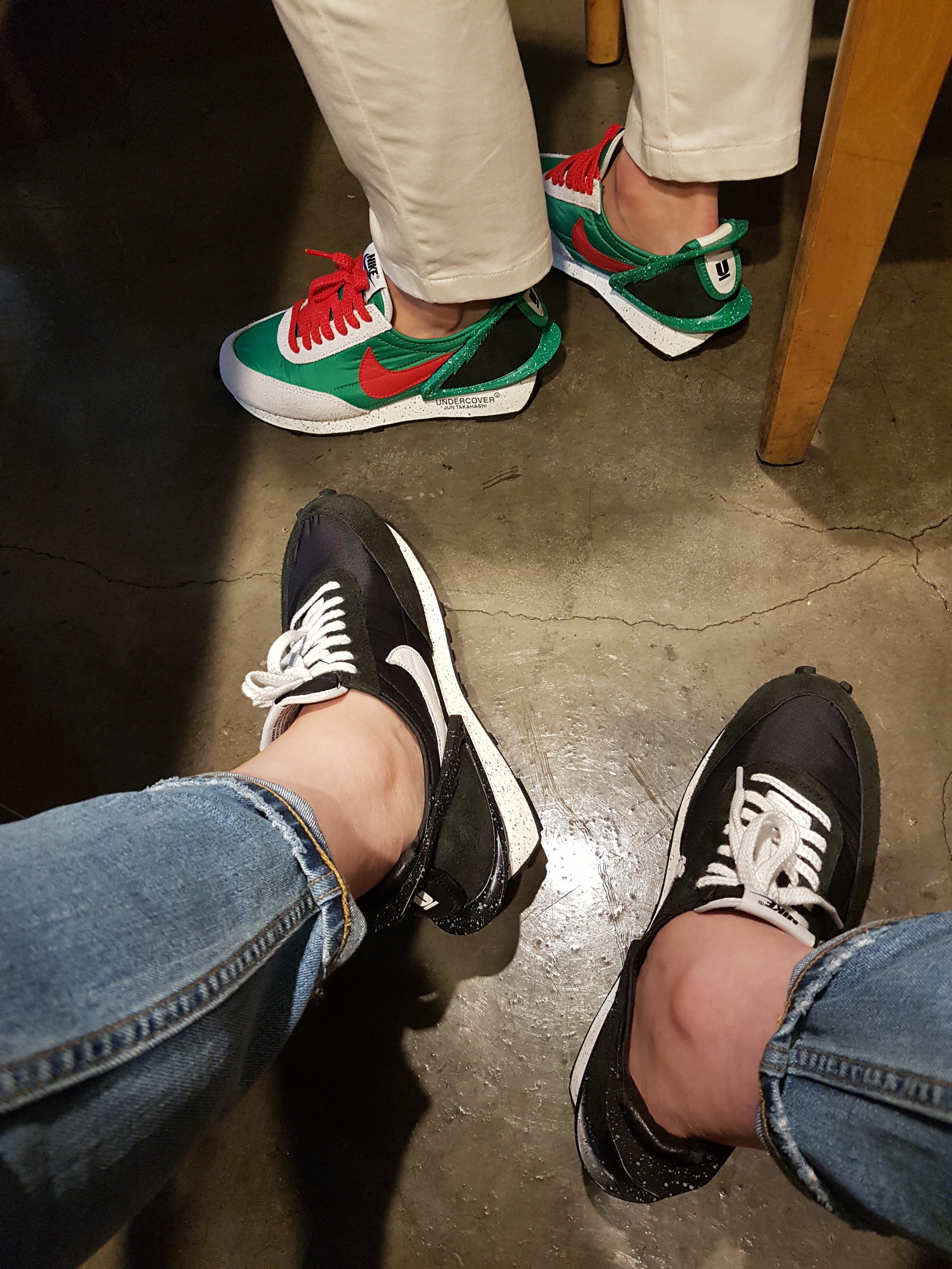 Nike x Undercover Daybreak Black, (W) Nike x Undercover Daybreak Lucky Green Red 착용 스타일 - 2
