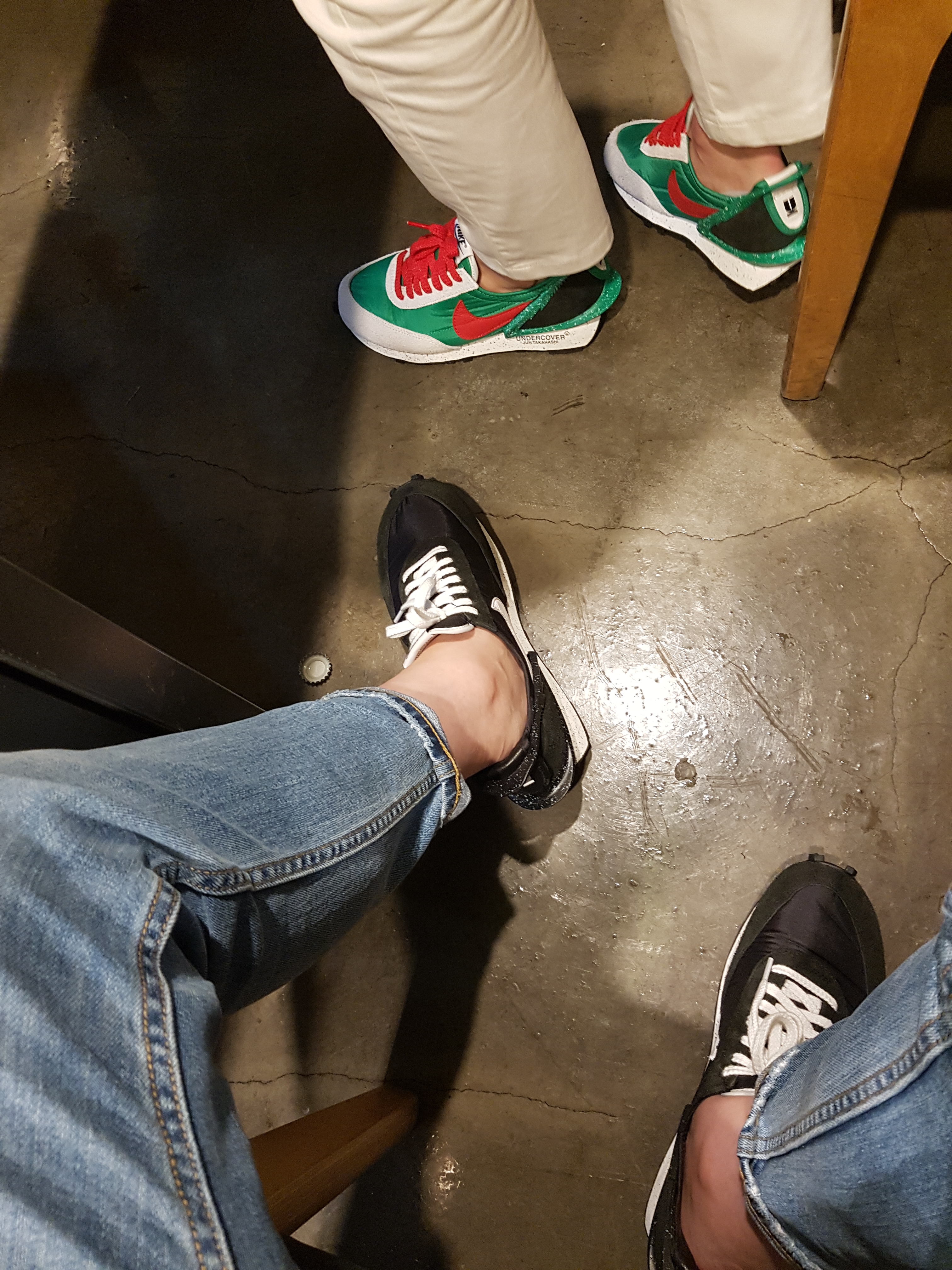 Nike x Undercover Daybreak Black, (W) Nike x Undercover Daybreak Lucky Green Red 착용 스타일 - 1