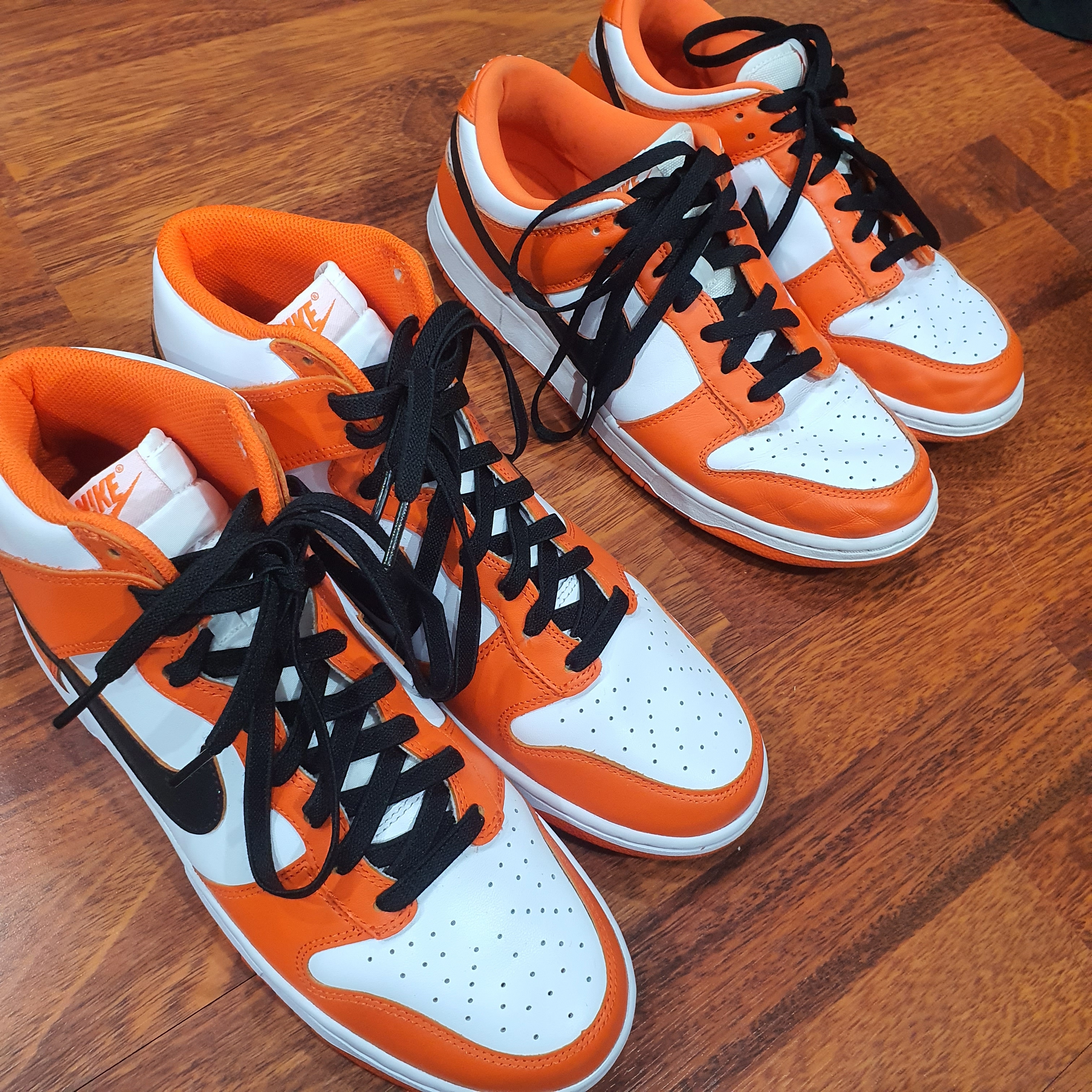 Nike Dunk High Retro Orange Blaze, Nike Dunk Low SP Syracuse 2020 착용 스타일 - 3