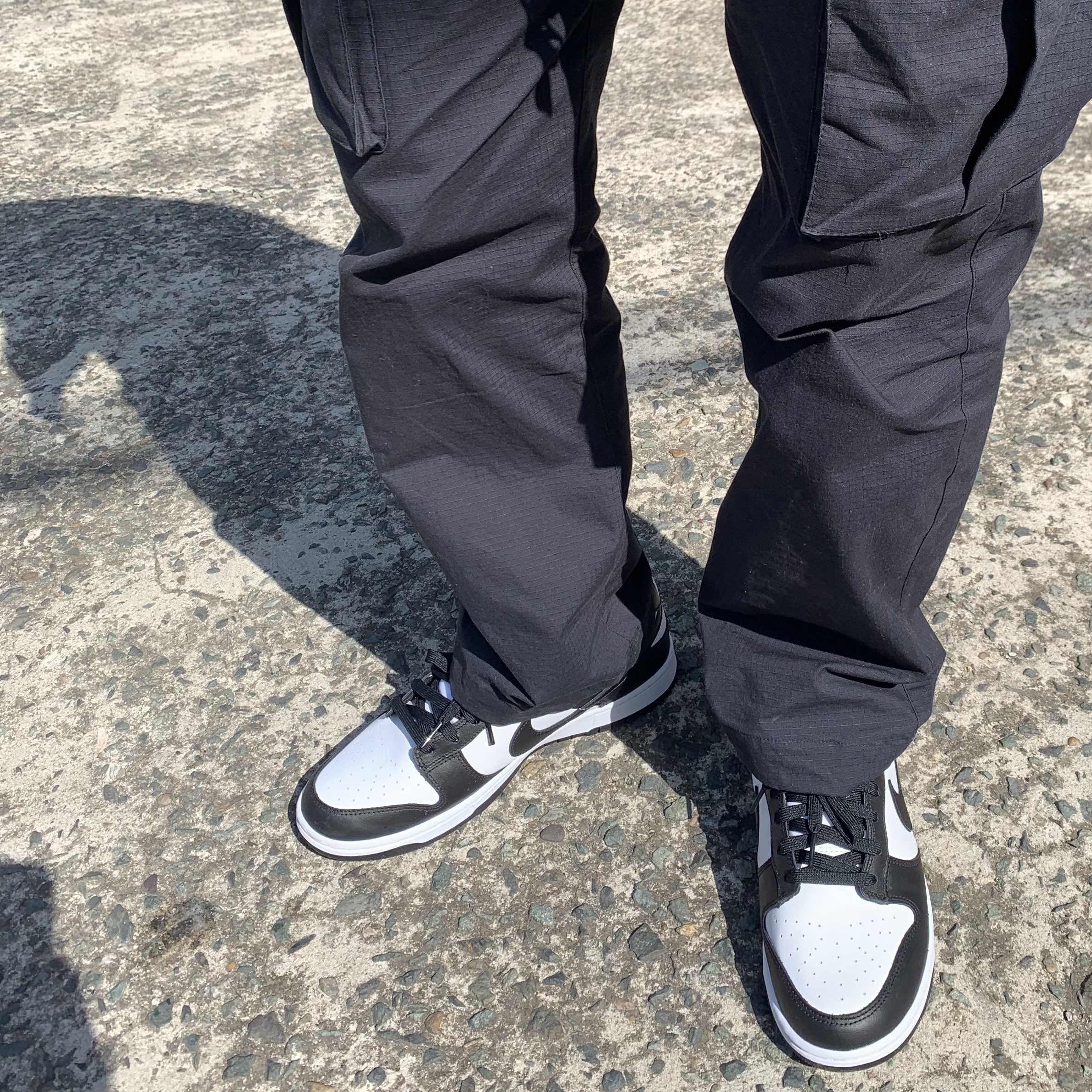Nike Dunk Low Retro Black 착용 스타일 - 1