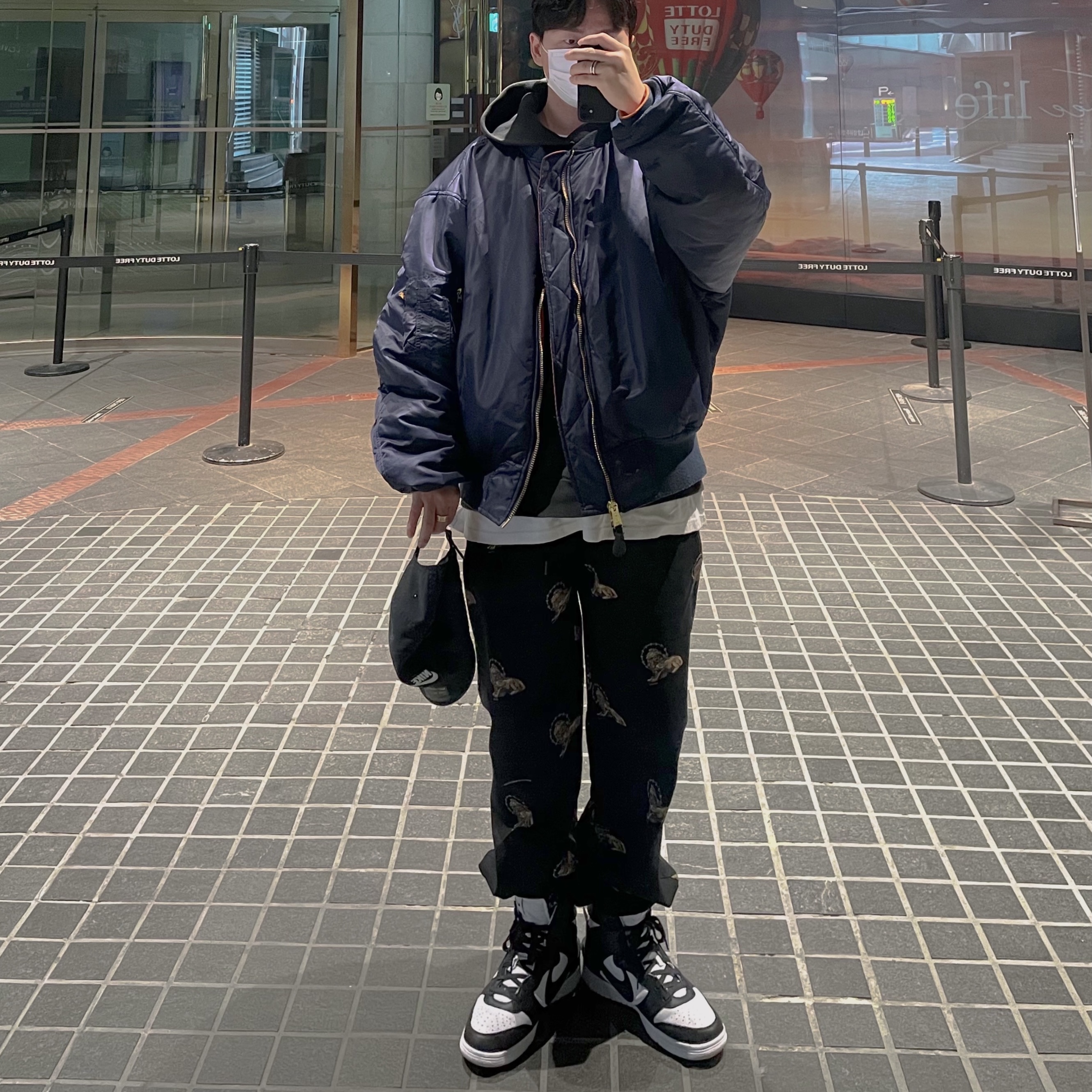Nike x Ambush Dunk High Black 착용 스타일 - 2