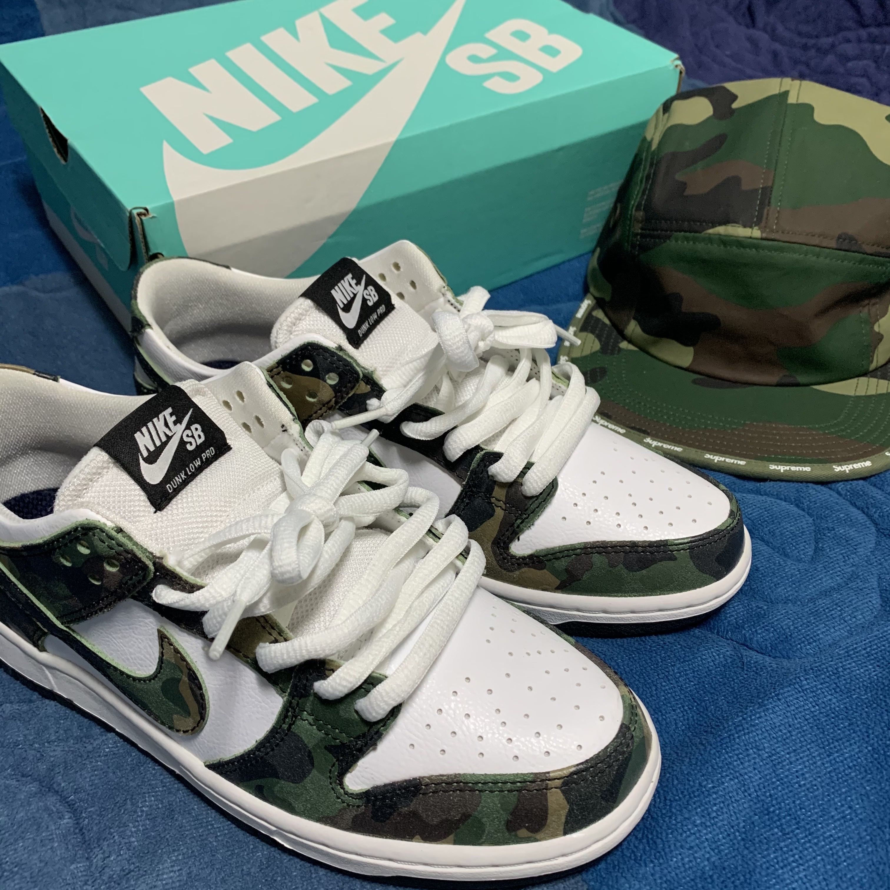 Nike SB Zoom Dunk Low Pro Camo Legion Green 착용 스타일