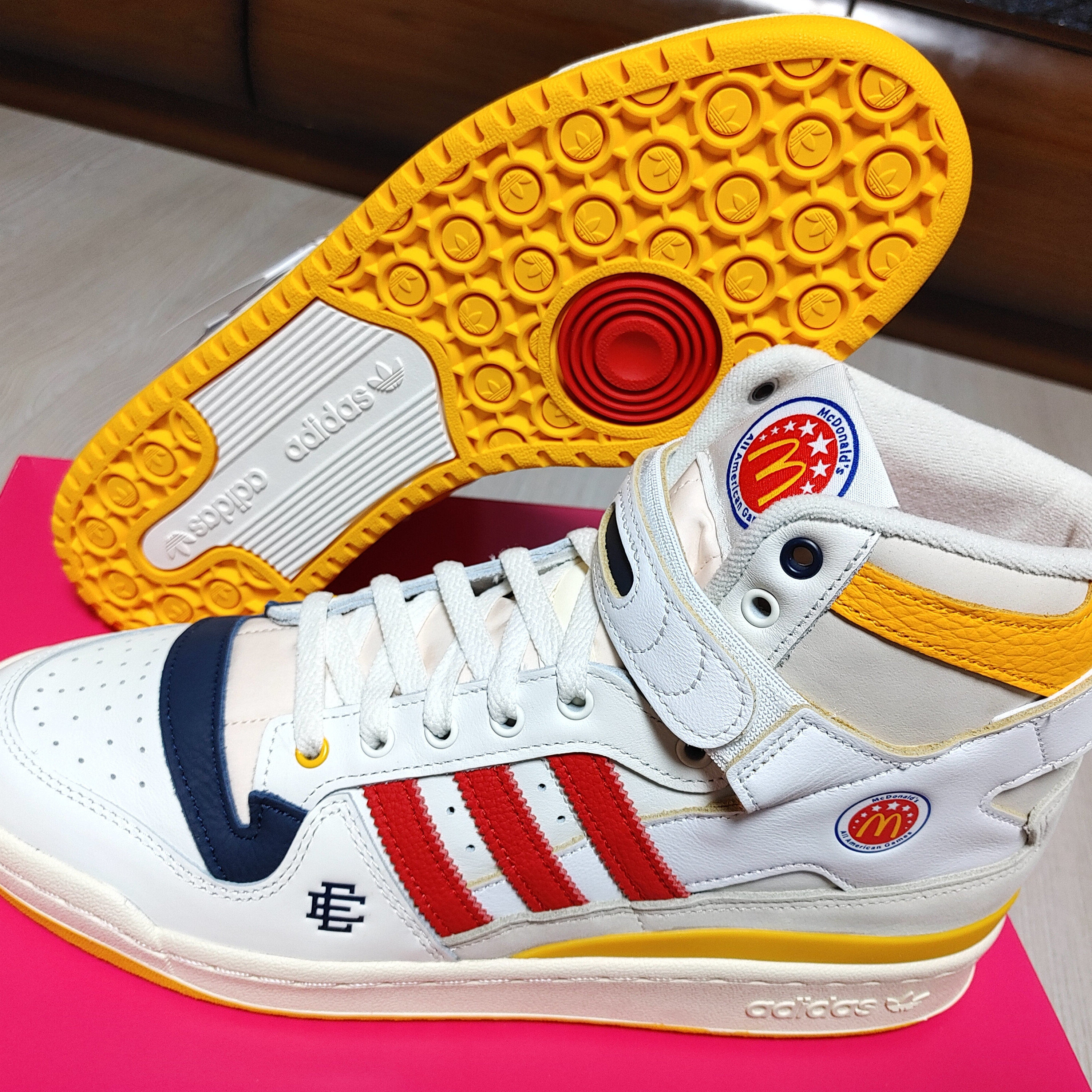 Adidas x Eric Emanuel Forum 84 High McDonald's All American 착용 스타일