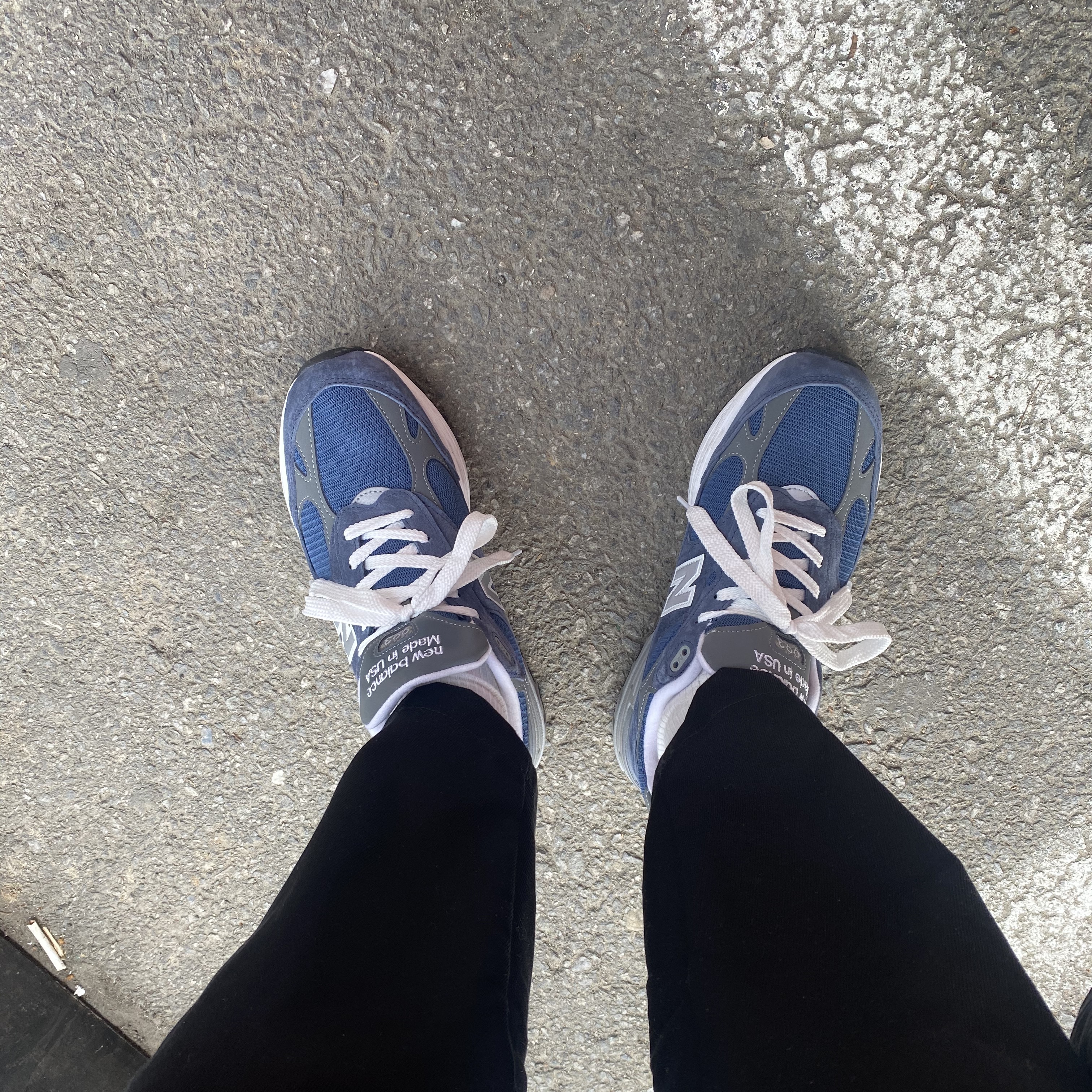 New Balance 993 Made in USA Vintage Indigo - D Standard 착용 스타일