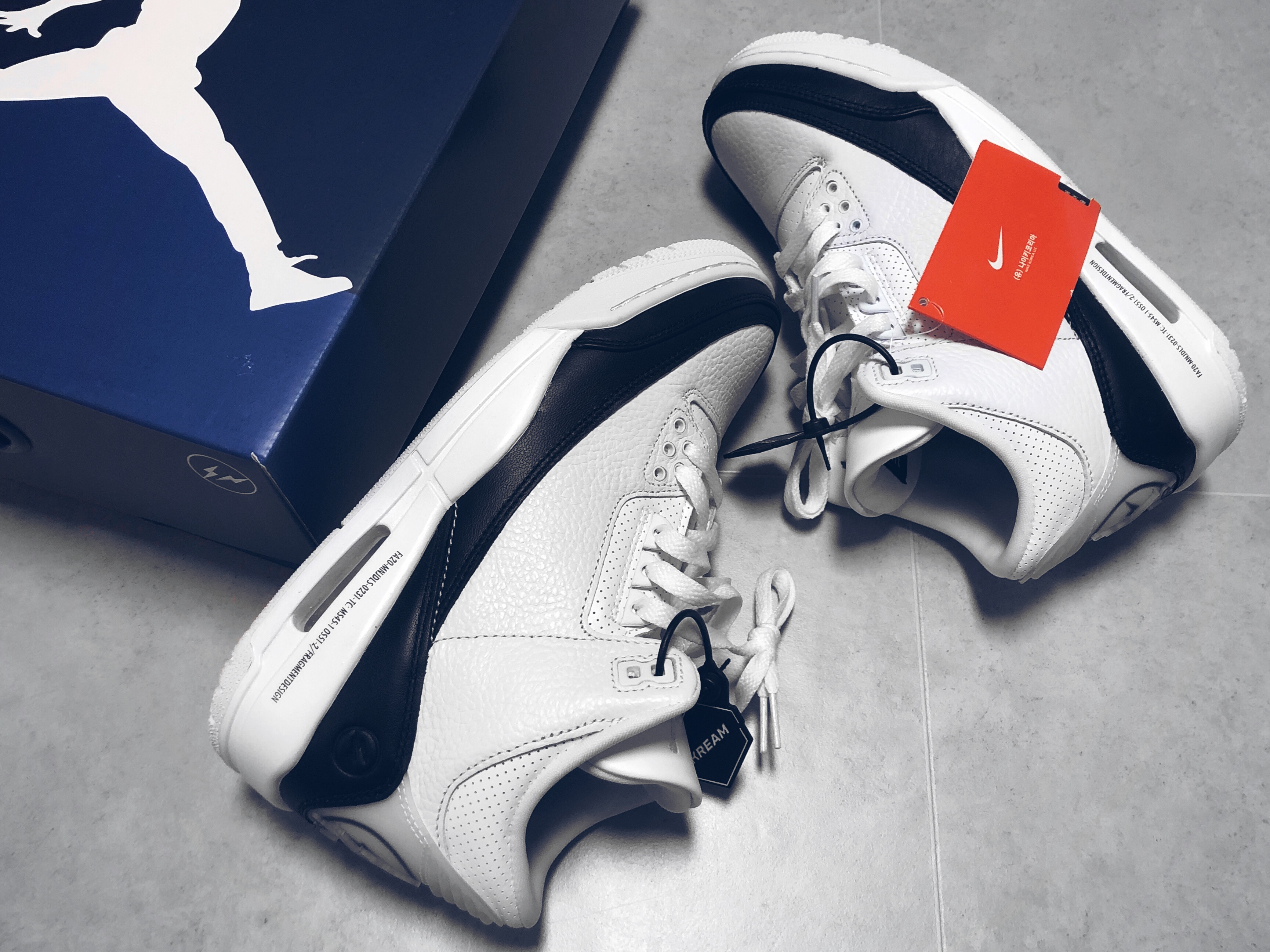 Jordan 3 x Fragment Retro SP White Black 착용 스타일