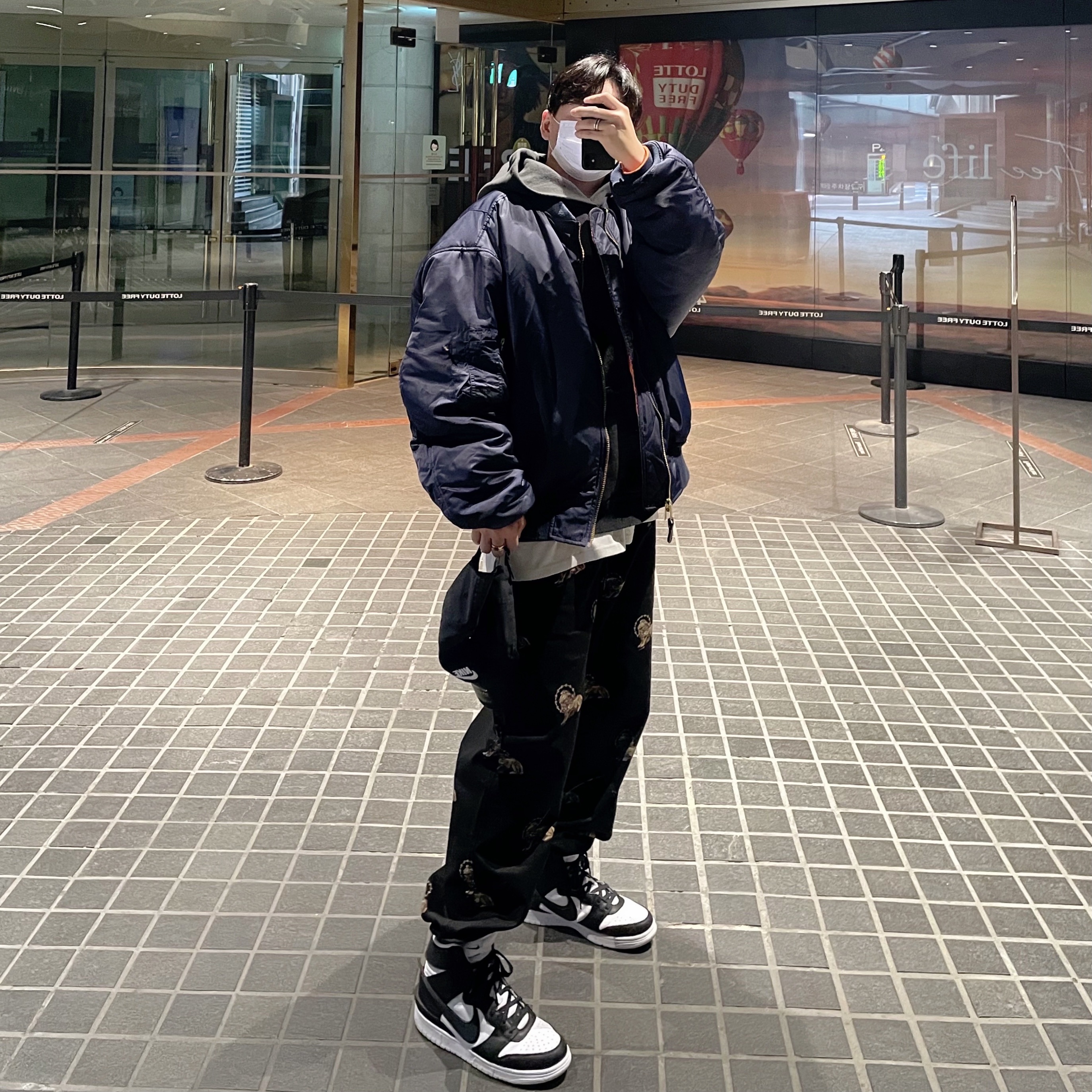 Nike x Ambush Dunk High Black 착용 스타일 - 1