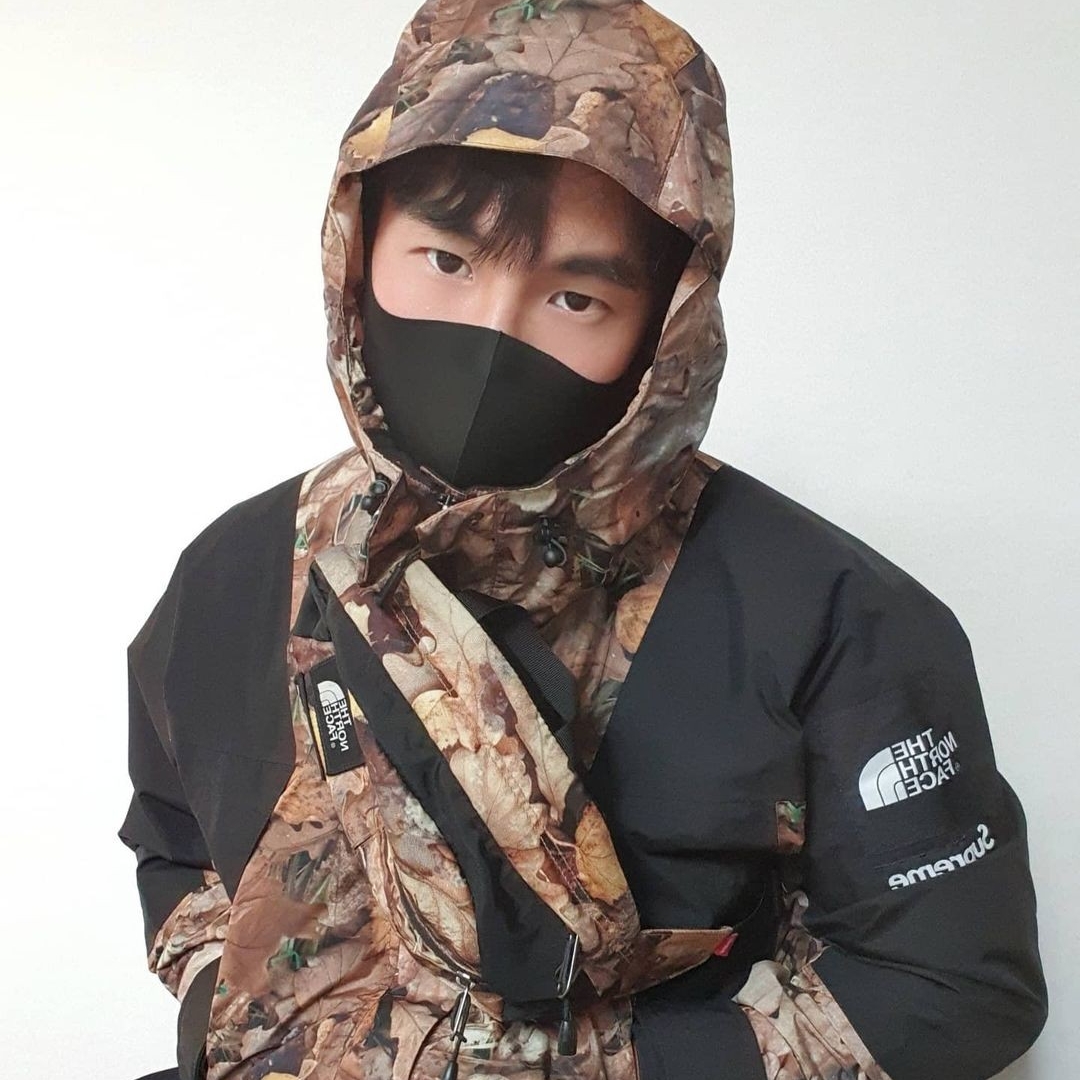 Supreme x The North Face Mountain Light Jacket Leaves - 16FW 착용 스타일 - 4