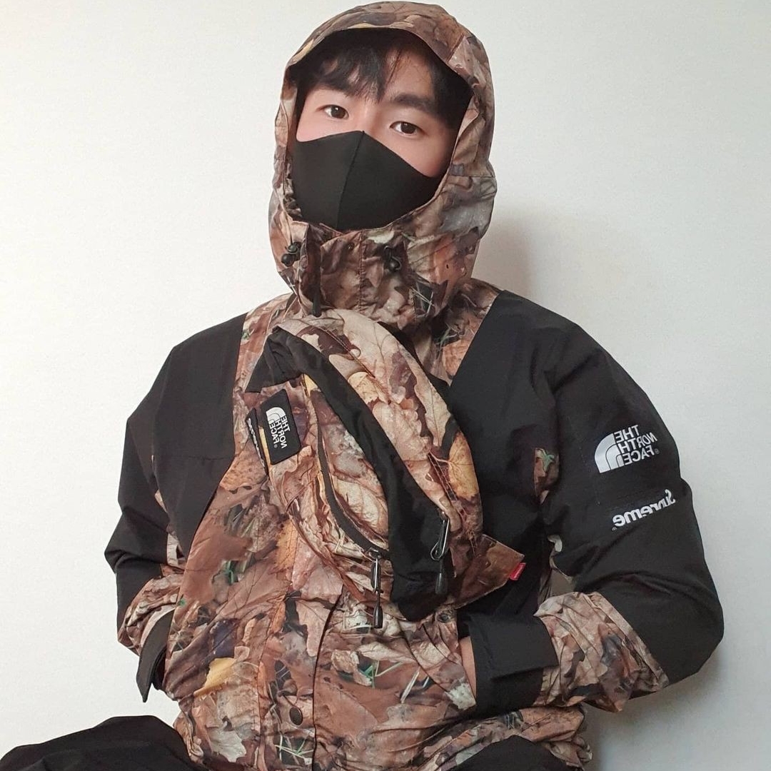 Supreme x The North Face Mountain Light Jacket Leaves - 16FW 착용 스타일 - 1