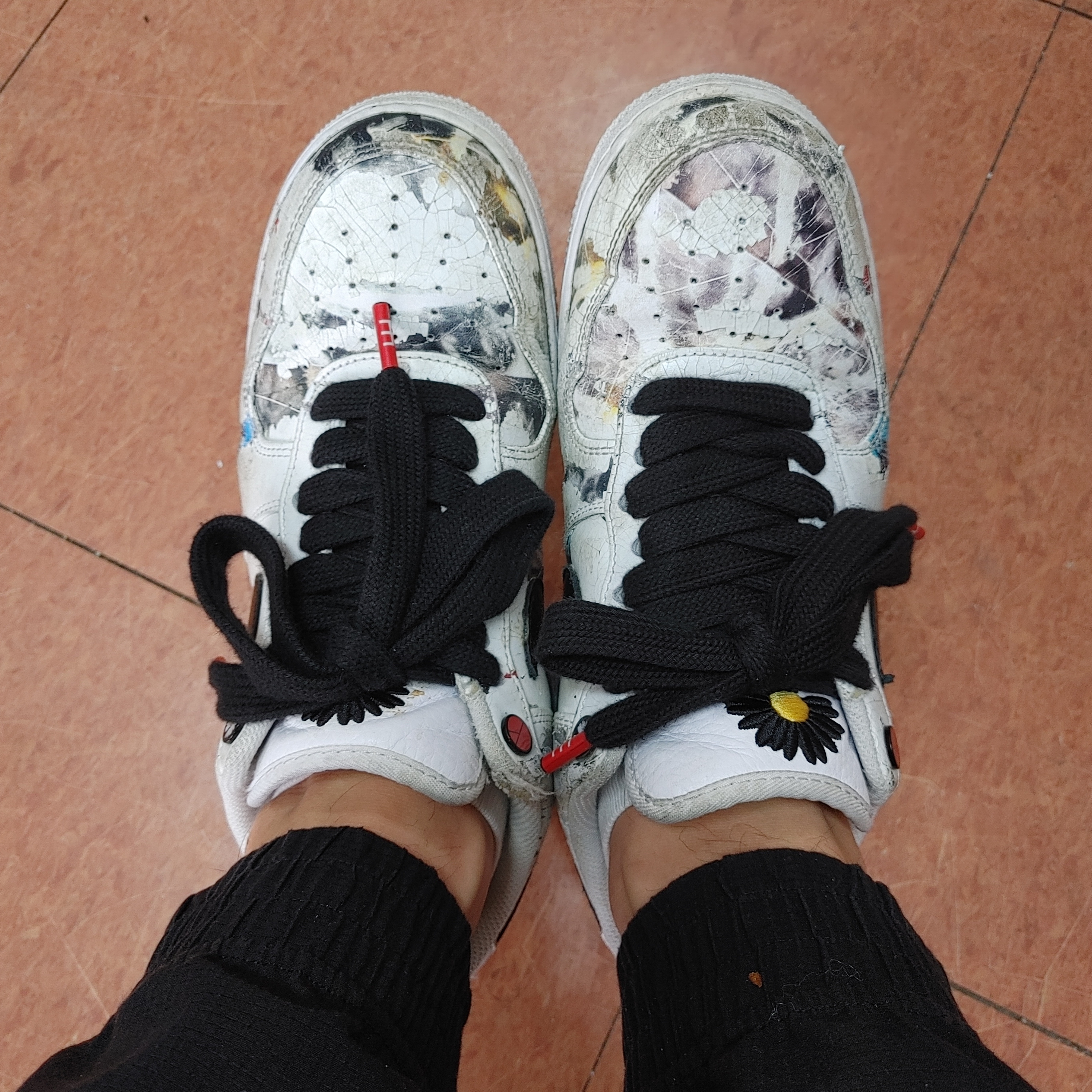 Nike x Peaceminusone Air Force 1 Low Para-Noise 2.0 착용 스타일