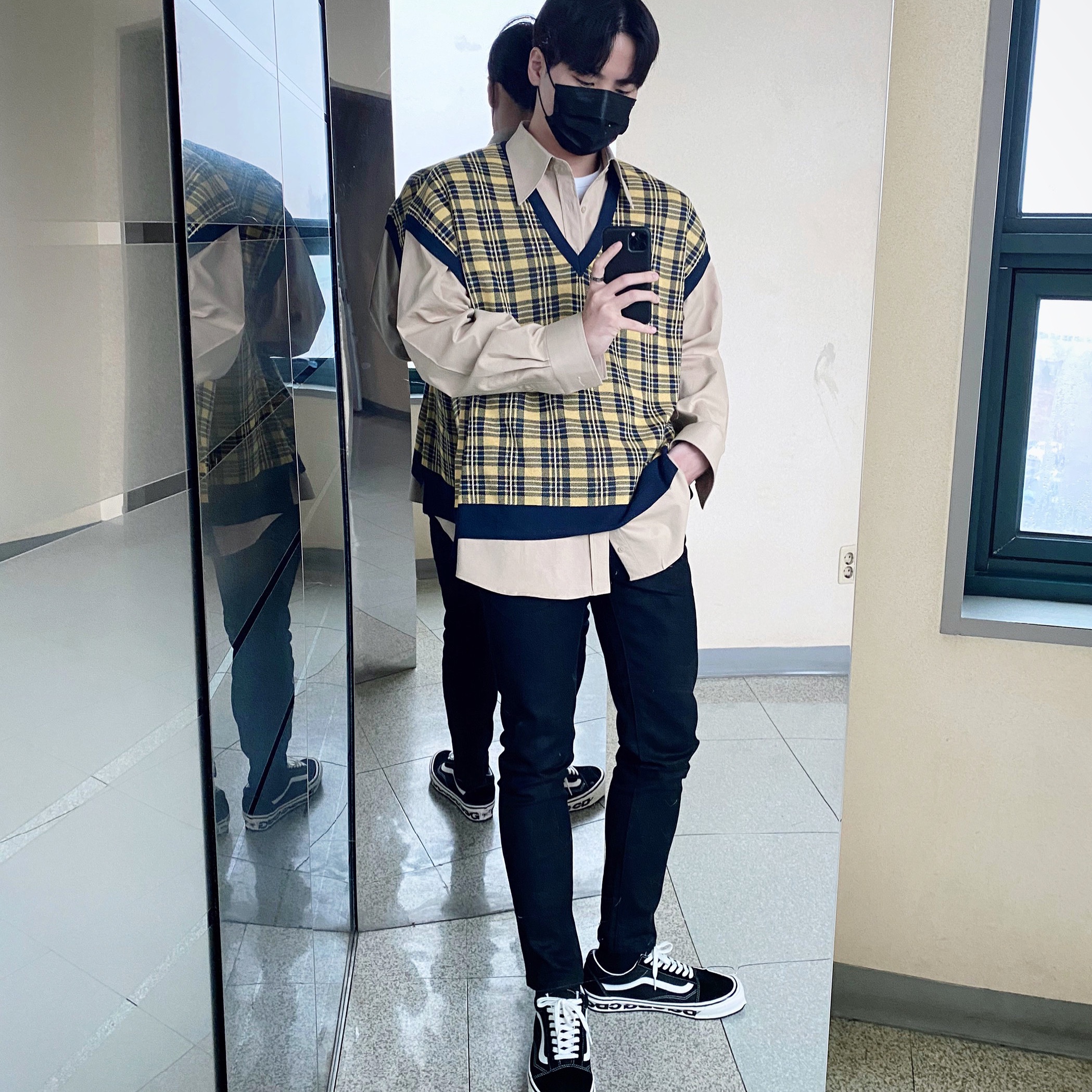 Vans Vault x CDG OG Old Skool LX Side Wall 착용 스타일