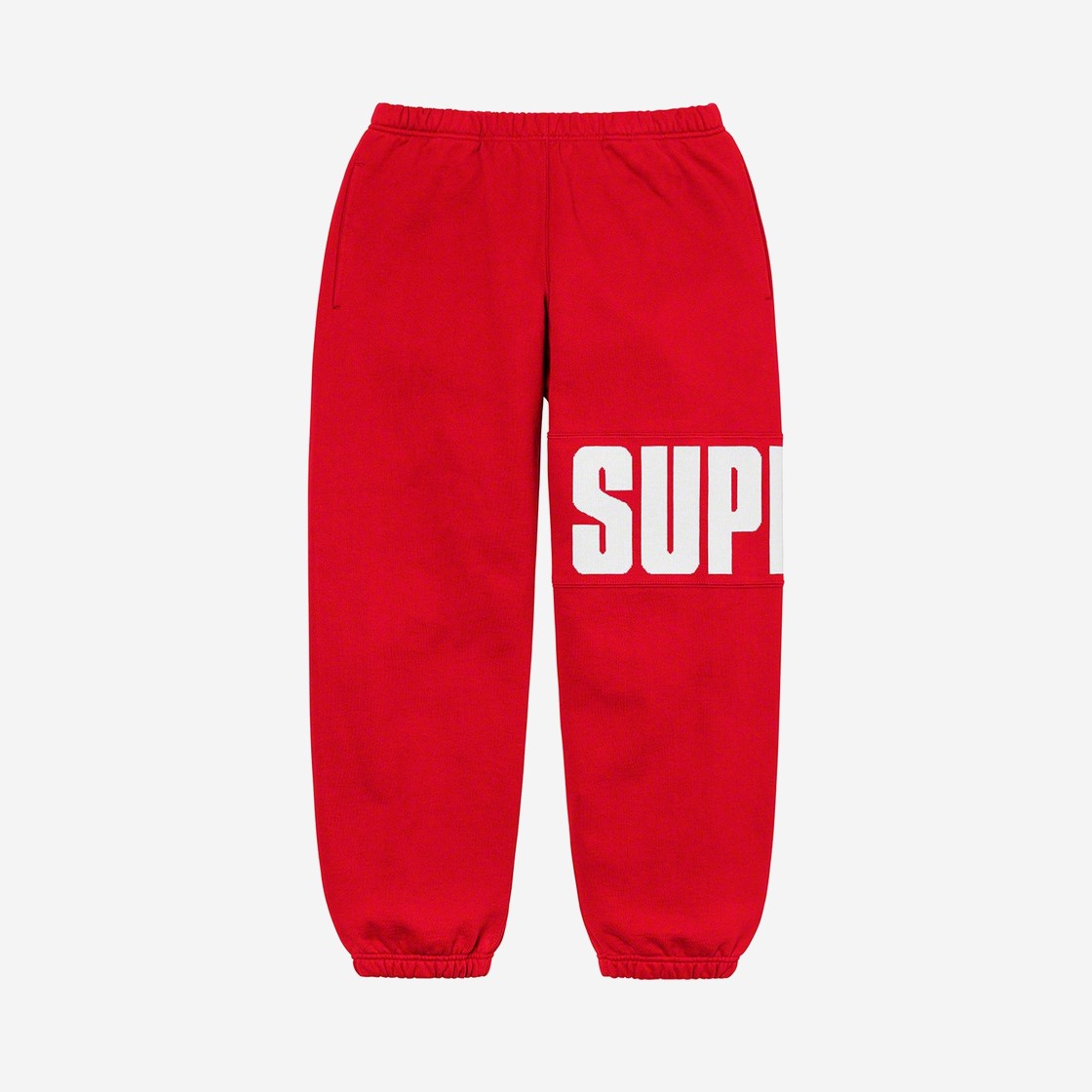 Supreme Rib Sweatpants Red - 20FW 상세 이미지 1