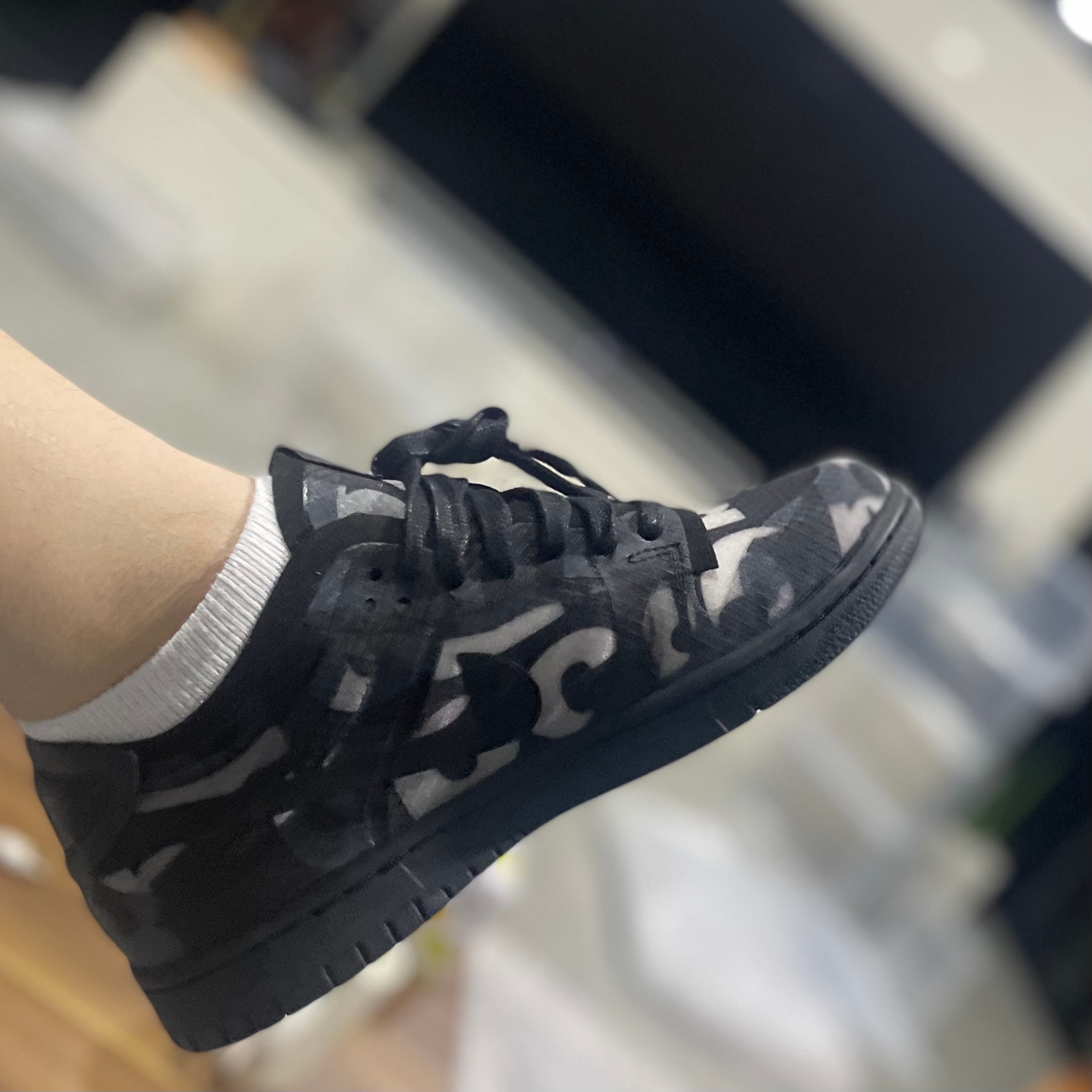 (W) Nike x Comme des Garcons Dunk Low Print 착용 스타일