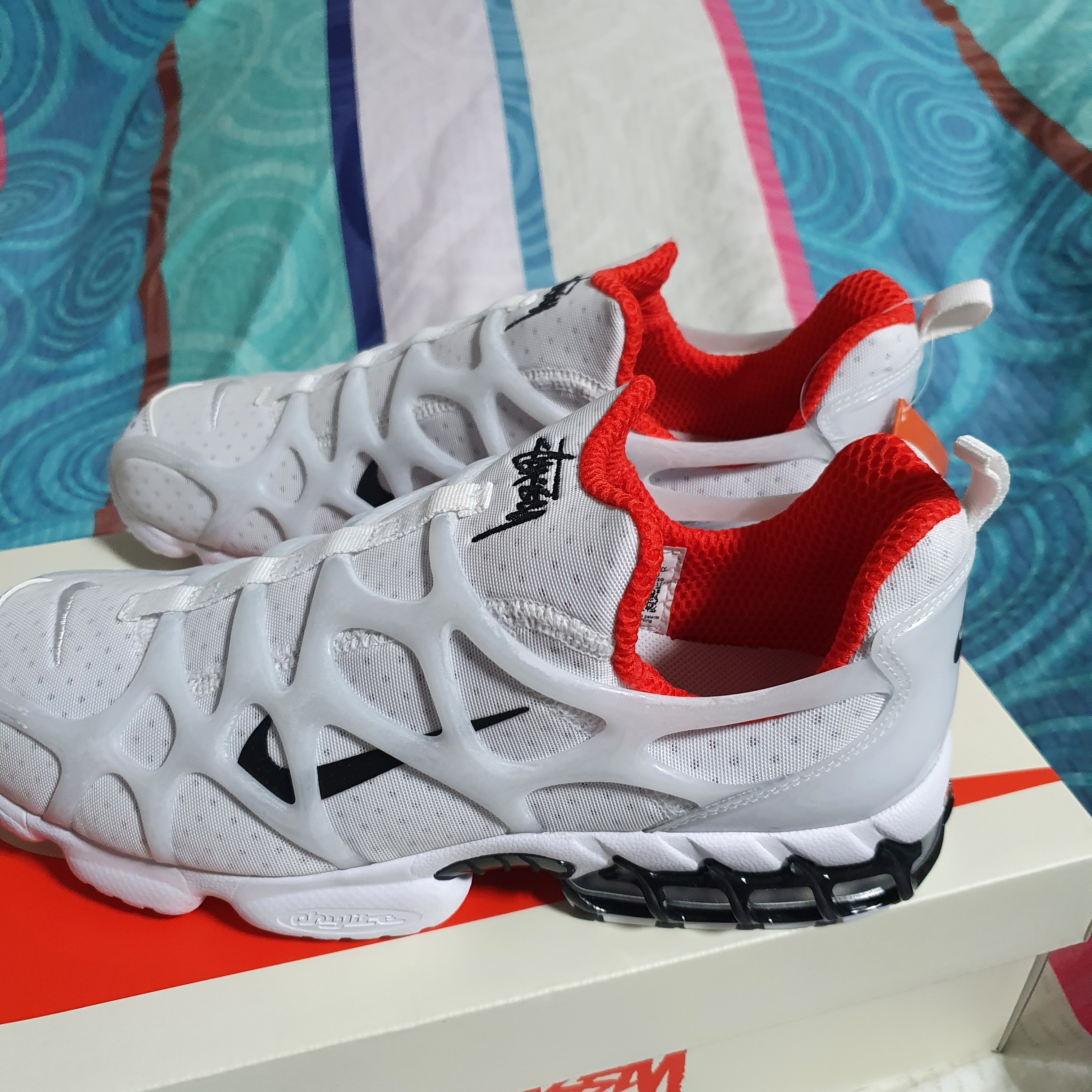 Nike x Stussy Air Zoom Spiridon Kukini White 착용 스타일 - 4