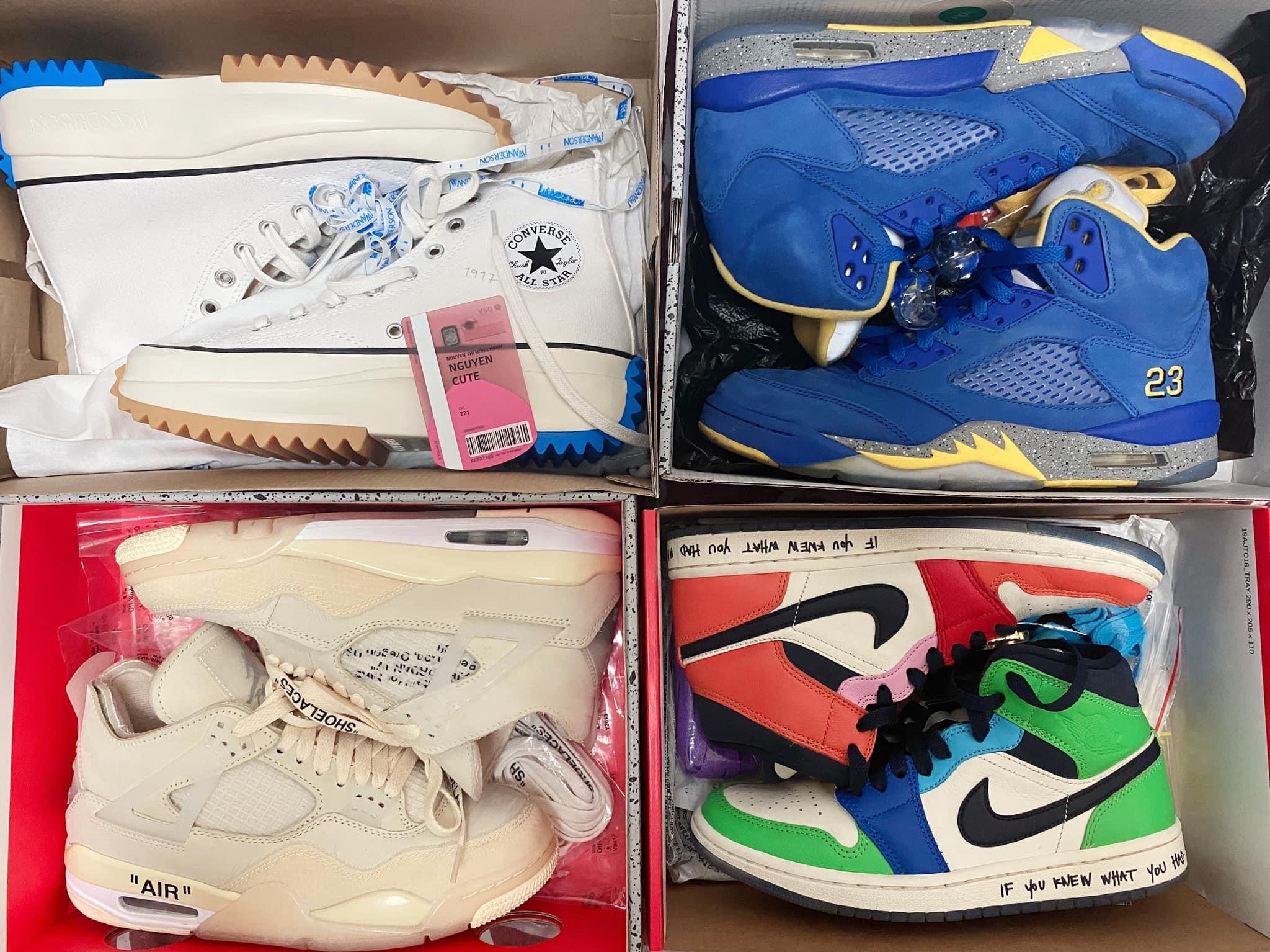 Converse x JW Anderson Run Star Hike Hi White, Jordan 5 Retro Laney JSP 착용 스타일
