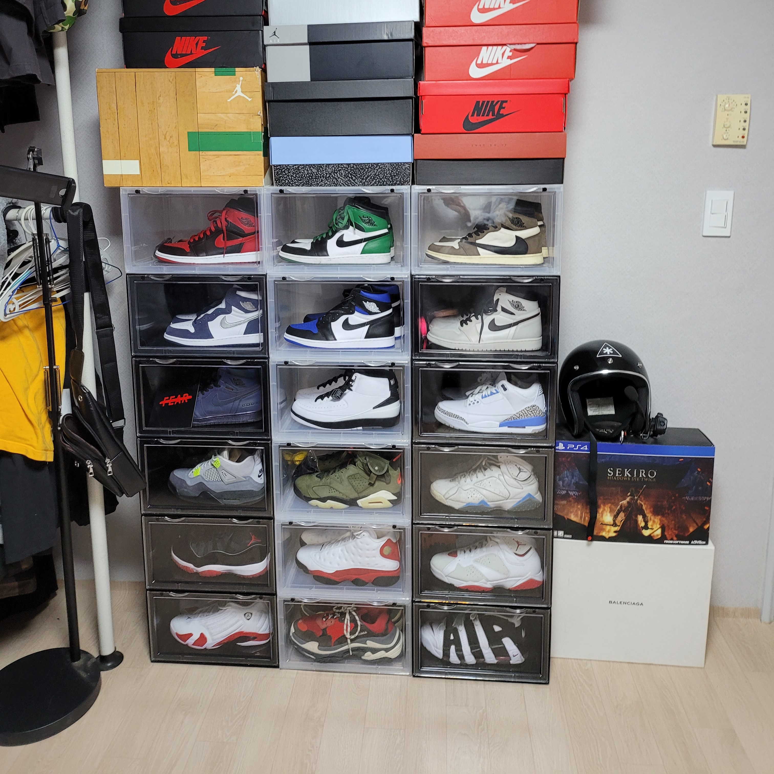 Jordan 1 DMP One 60 Pts, Jordan 1 x Travis Scott Retro High OG SP Mocha 착용 스타일