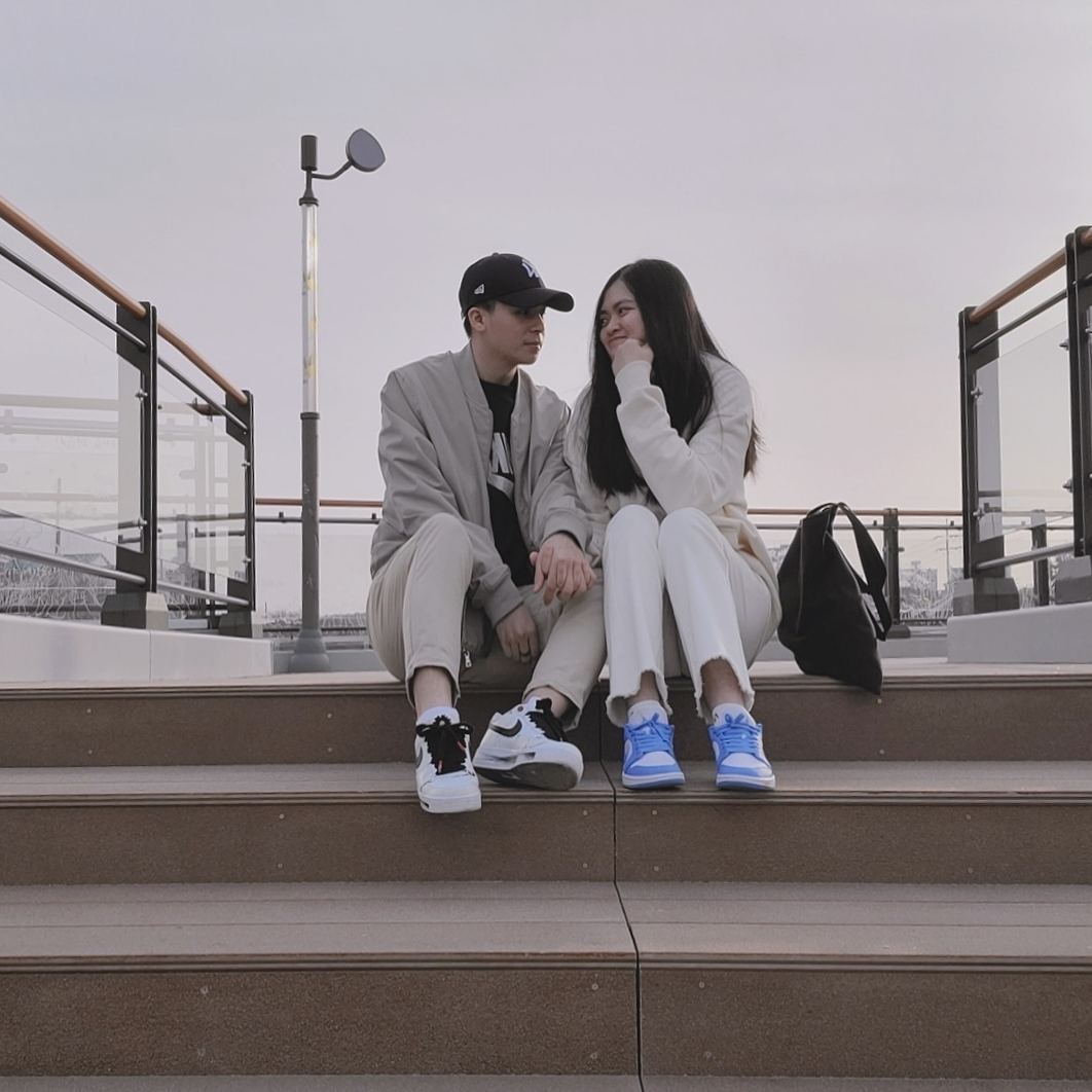 Nike x Peaceminusone Air Force 1 Low Para-Noise 2.0, (W) Jordan 1 Low UNC University Blue 착용 스타일