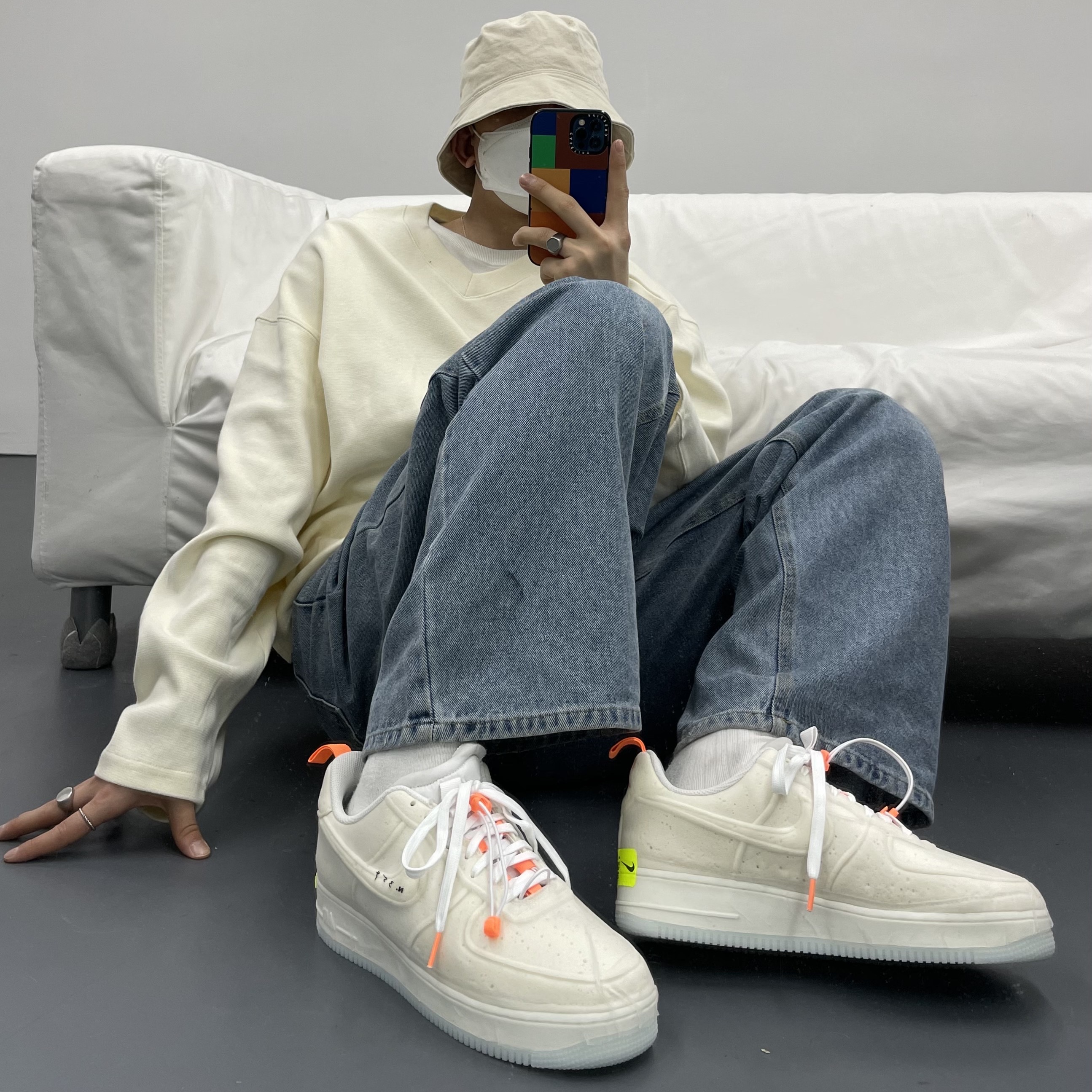 Nike Air Force 1 Experimental Sail 착용 스타일 - 2