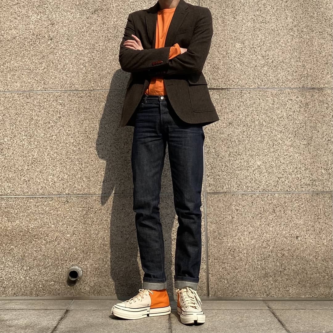 Converse x Feng Chen Wang Chuck 70 2-in-1 Persimmon Orange 착용 스타일