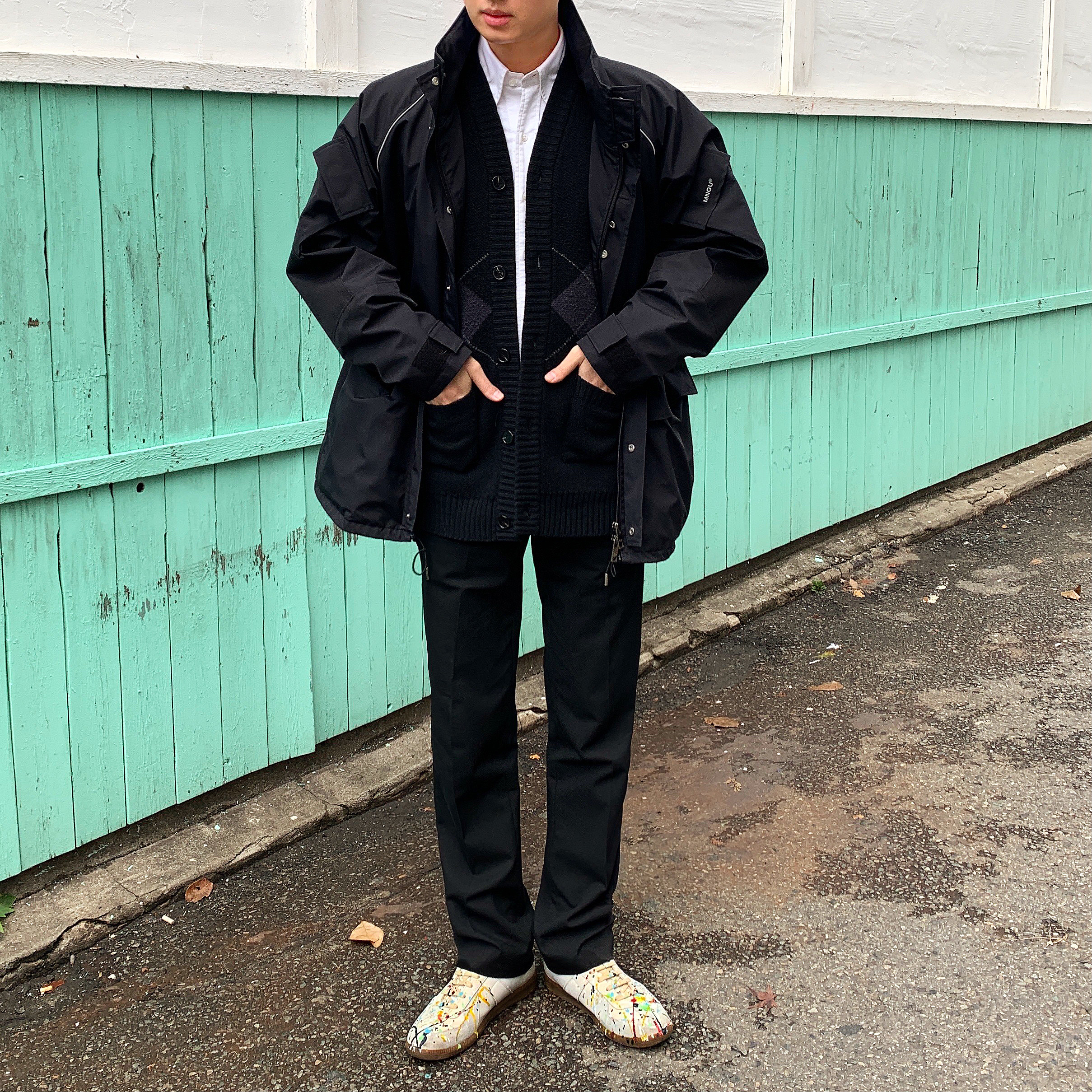 Maison Margiela Replica Paint Drop Sneakers 착용 스타일