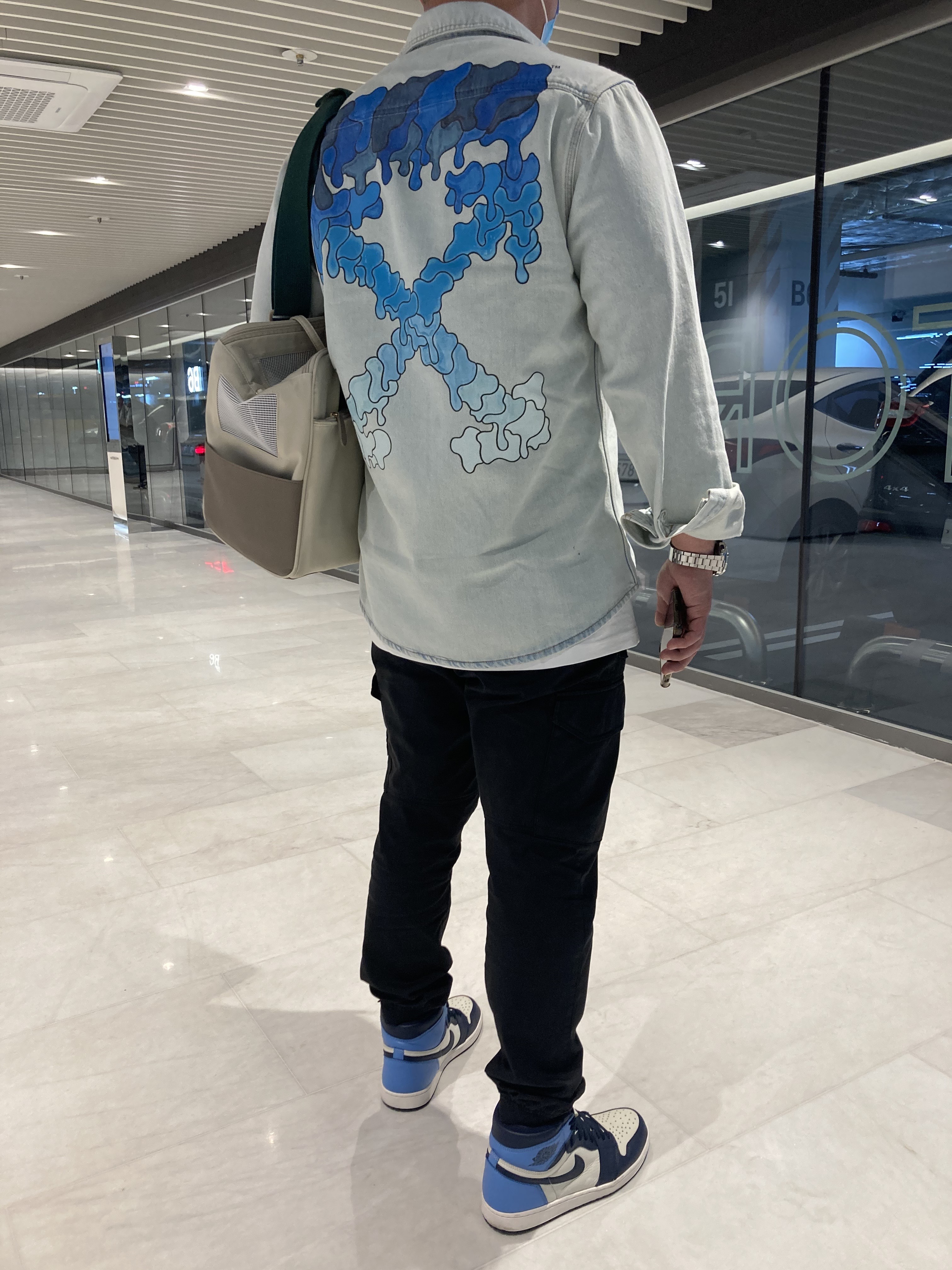 Jordan 1 Retro High Obsidian UNC 착용 스타일