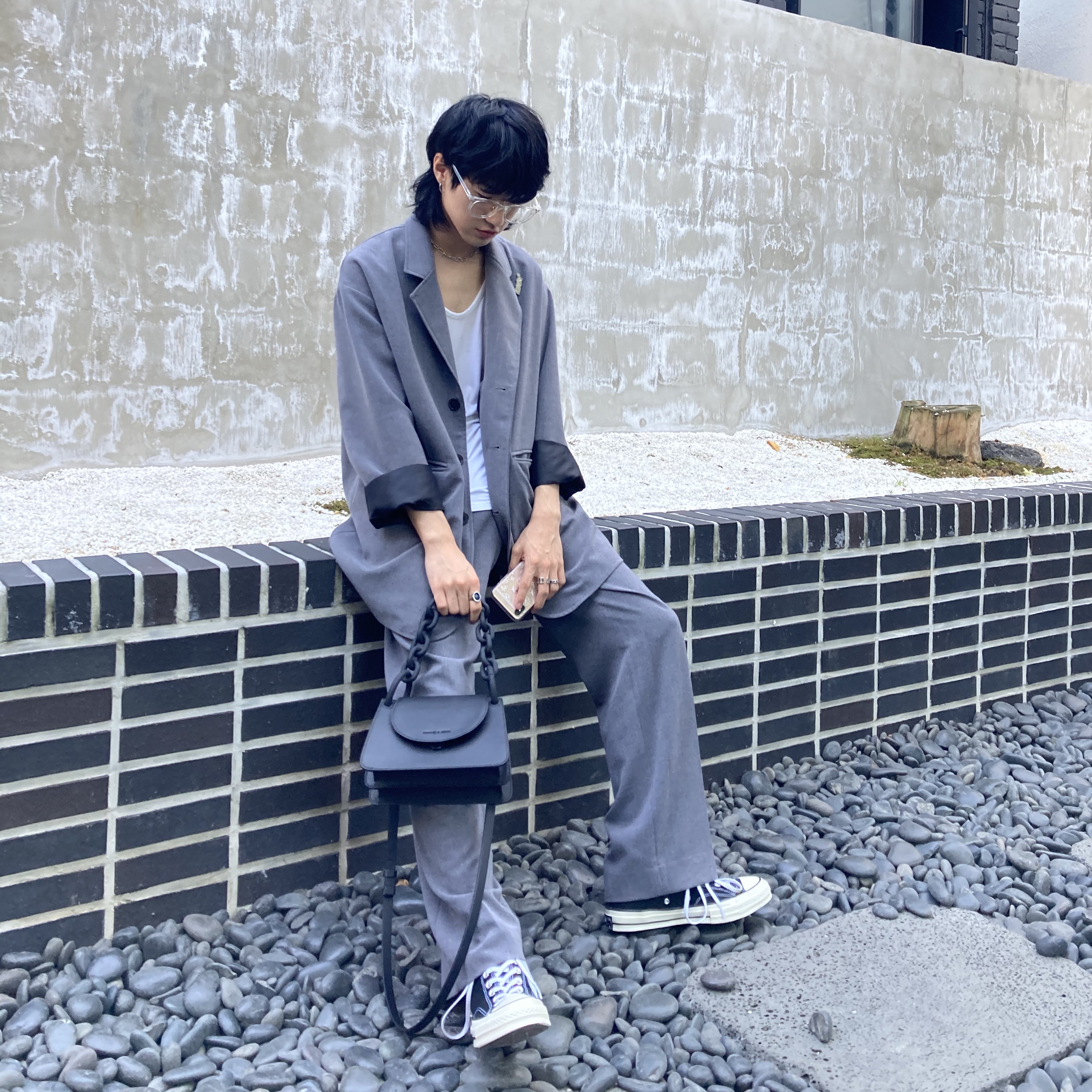 Converse Chuck 70 Hi Black 착용 스타일 - 2