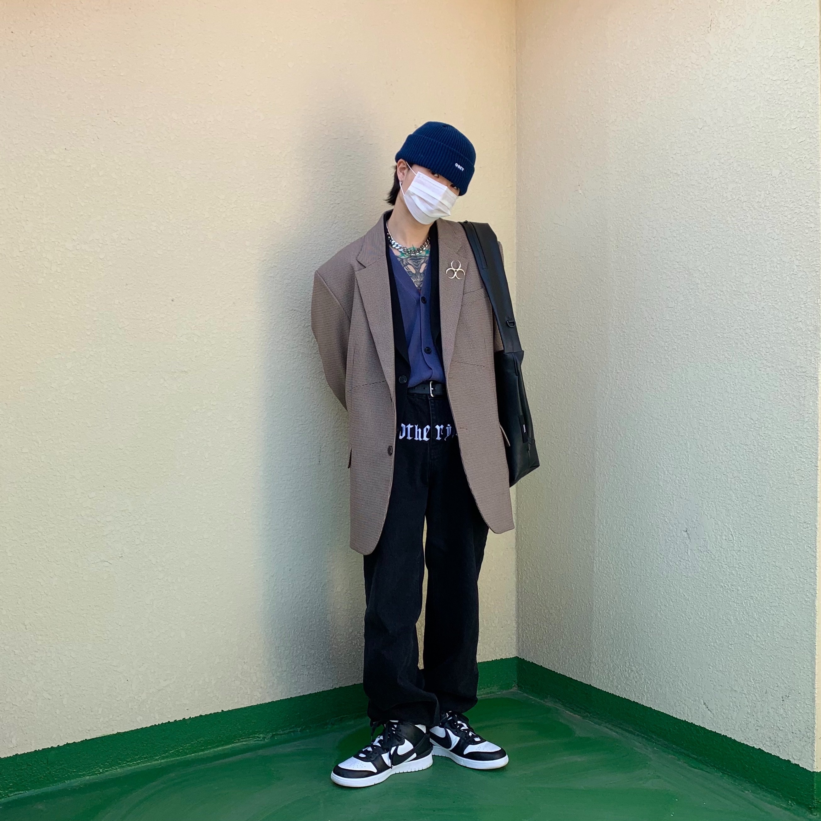 Nike x Ambush Dunk High Black 착용 스타일