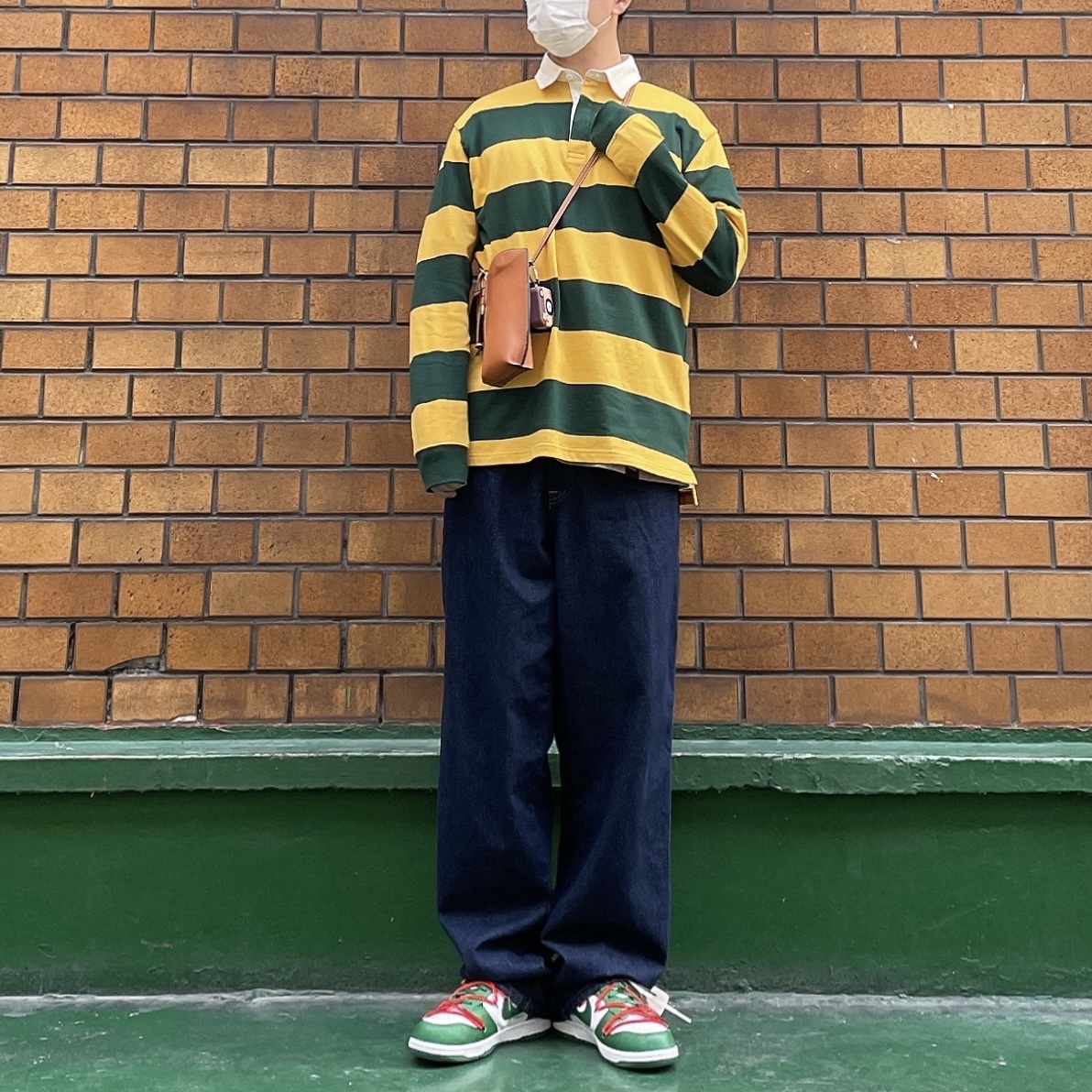 Nike x Off-White Dunk Low Pine Green 착용 스타일