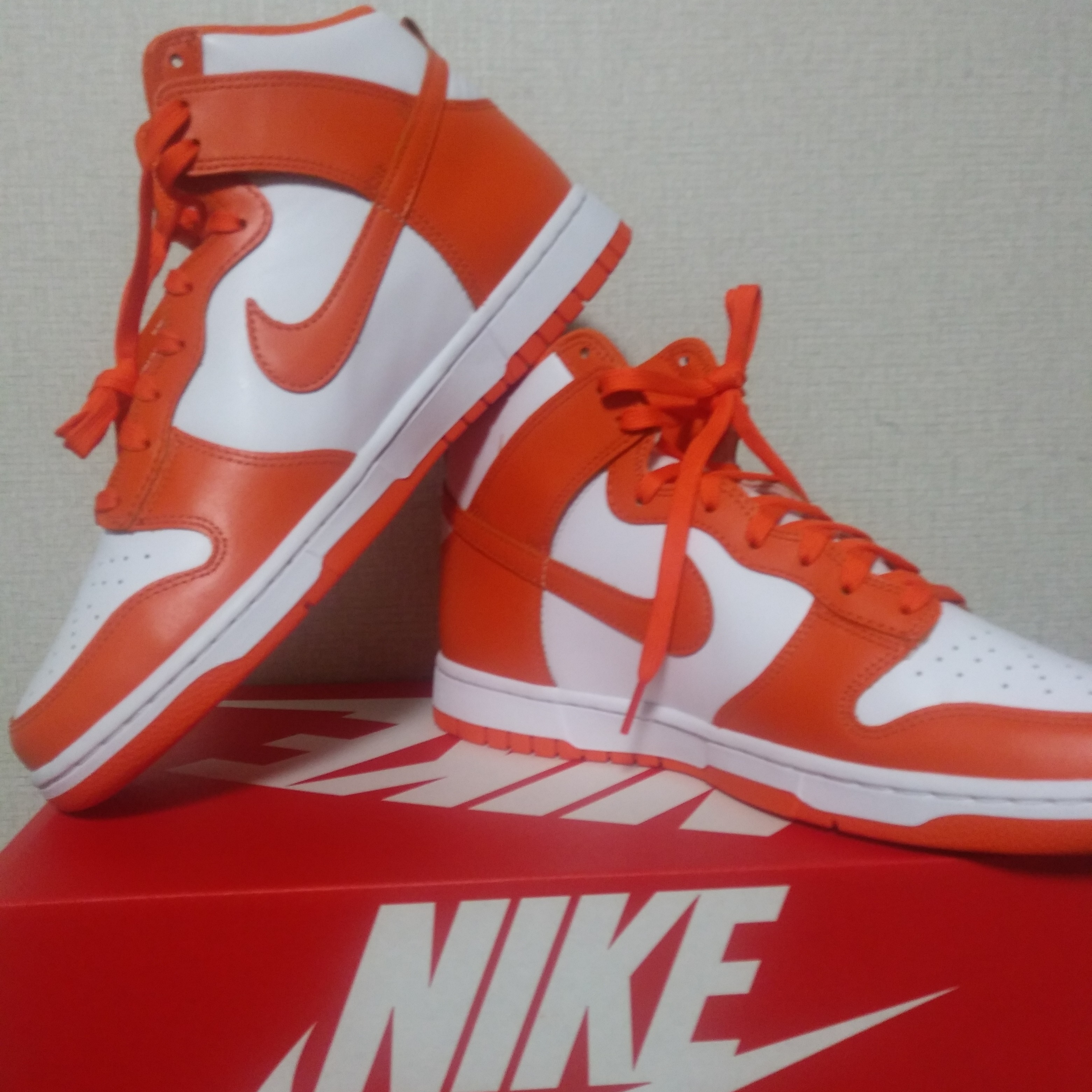 Nike Dunk High Retro Orange Blaze 착용 스타일 - 5