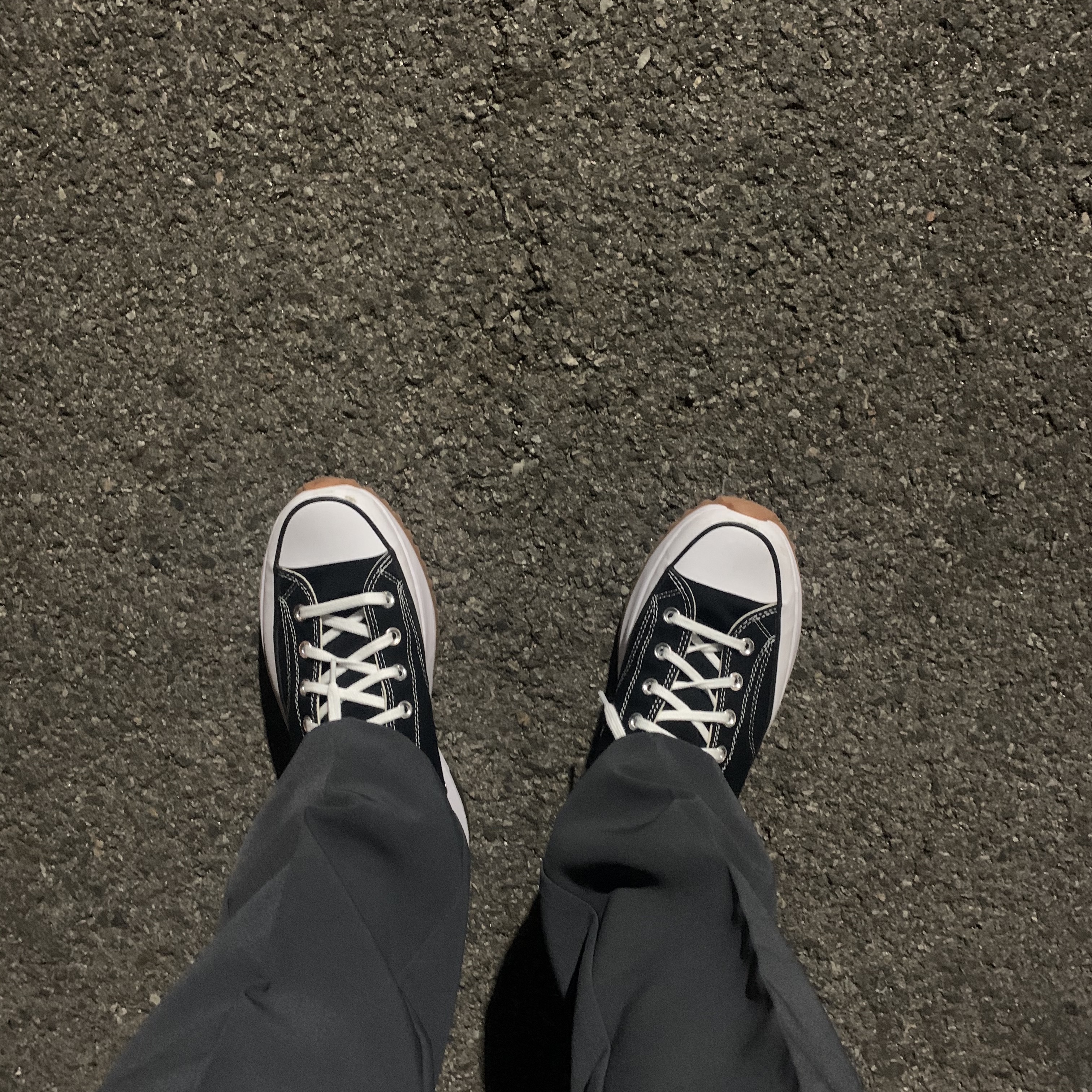 Converse Run Star Hike Hi Black White Gum 착용 스타일