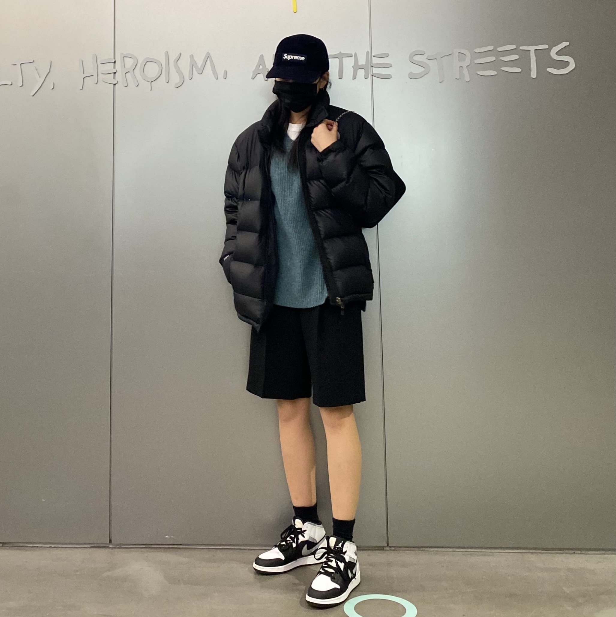 Jordan 1 Mid White Shadow 착용 스타일