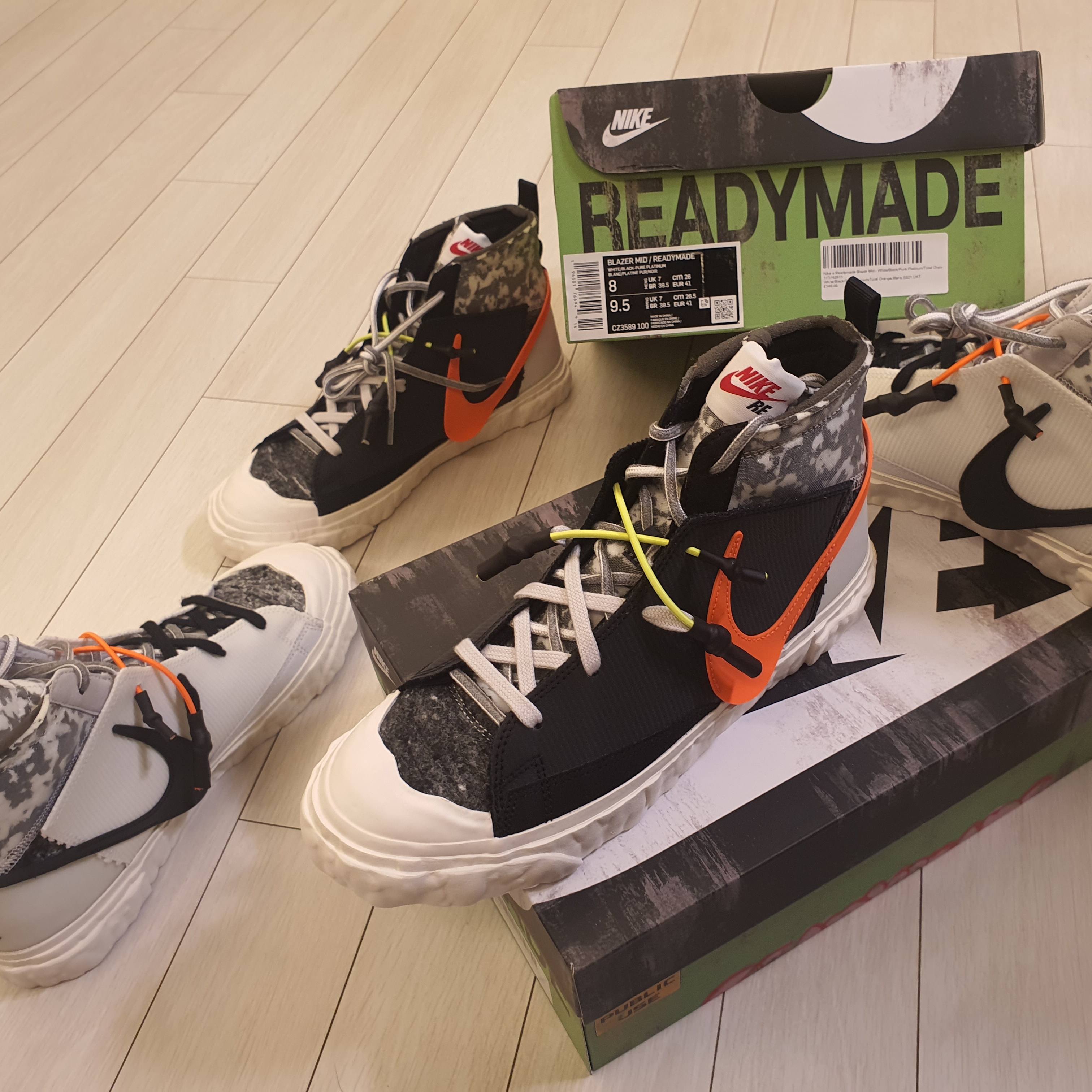 Nike x Readymade Blazer Mid Black, Nike x Readymade Blazer Mid White 착용 스타일