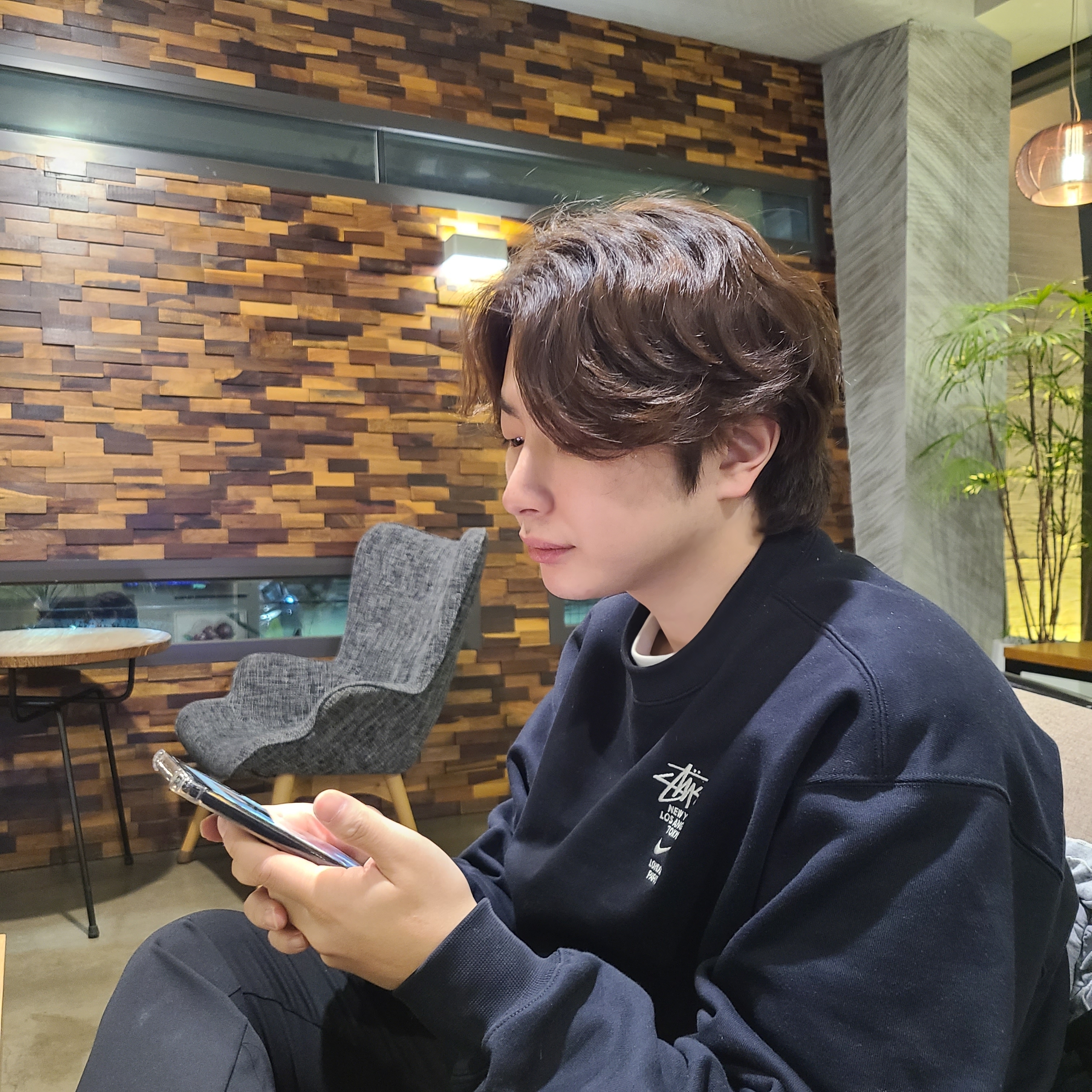 Nike x Stussy NRG ZR Fleece Crewneck Black - US/EU 착용 스타일