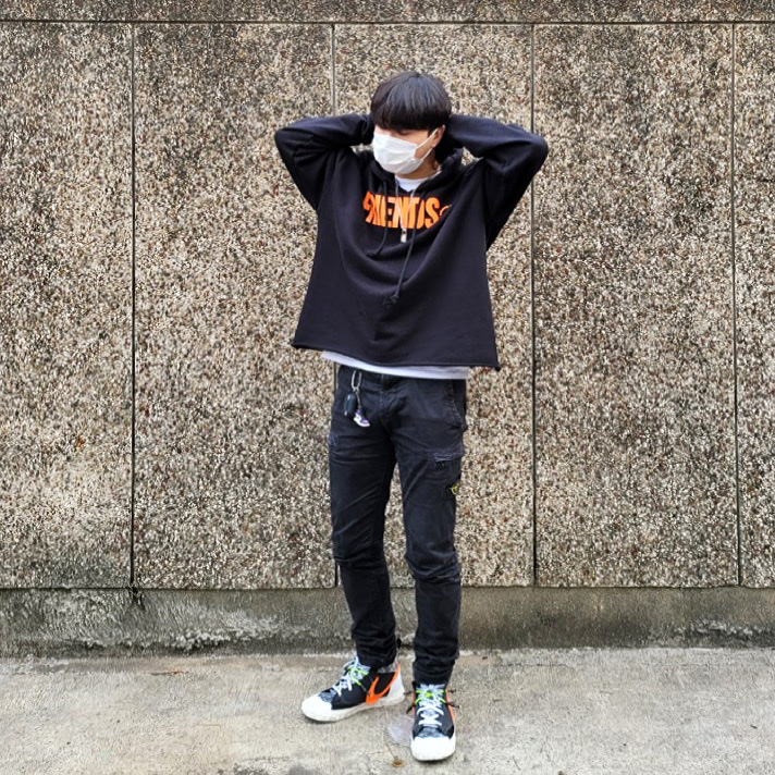 Nike x Readymade Blazer Mid Black 착용 스타일