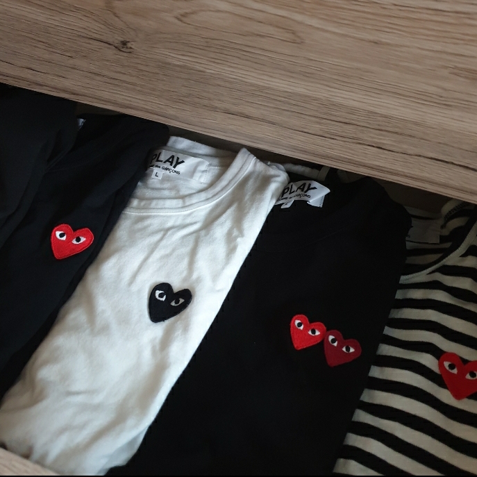 Converse x Play Comme des Garcons Chuck 70 Ox Black 착용 스타일 - 2