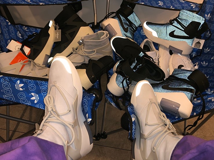 Nike x Fear of God Air Fear of God 1 Light Bone, Nike x Fear of God Air Fear of God SA Black 착용 스타일 - 2