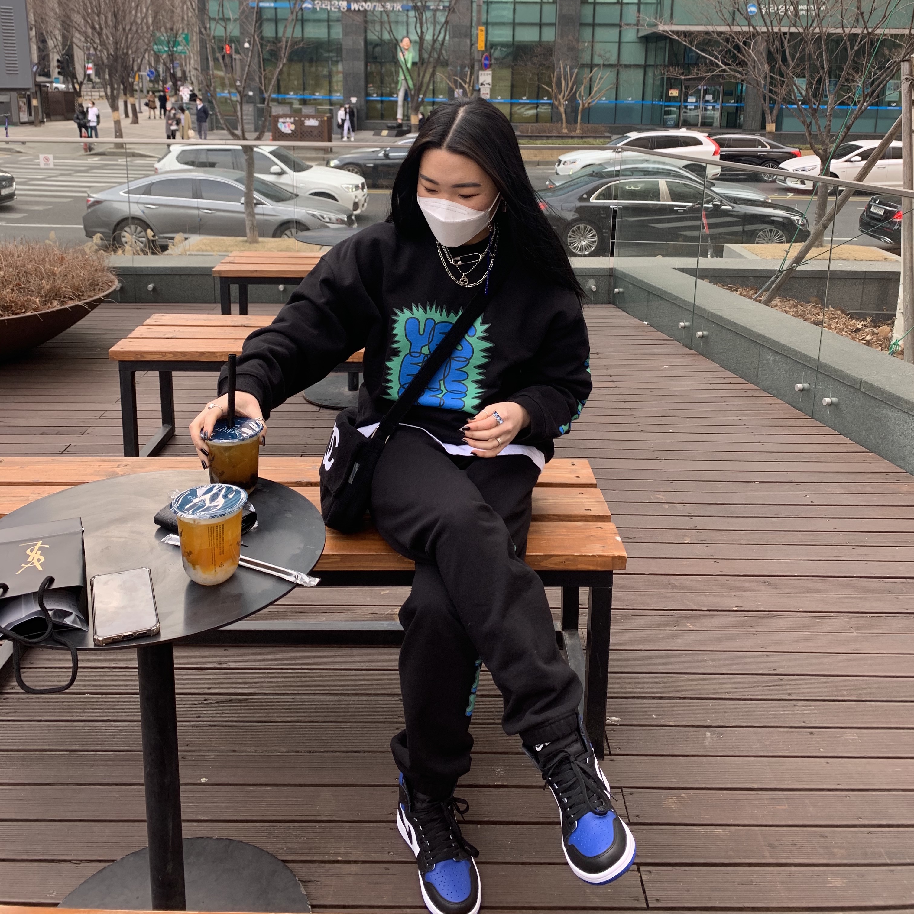 Jordan 1 Retro High OG Royal Toe 착용 스타일 - 1