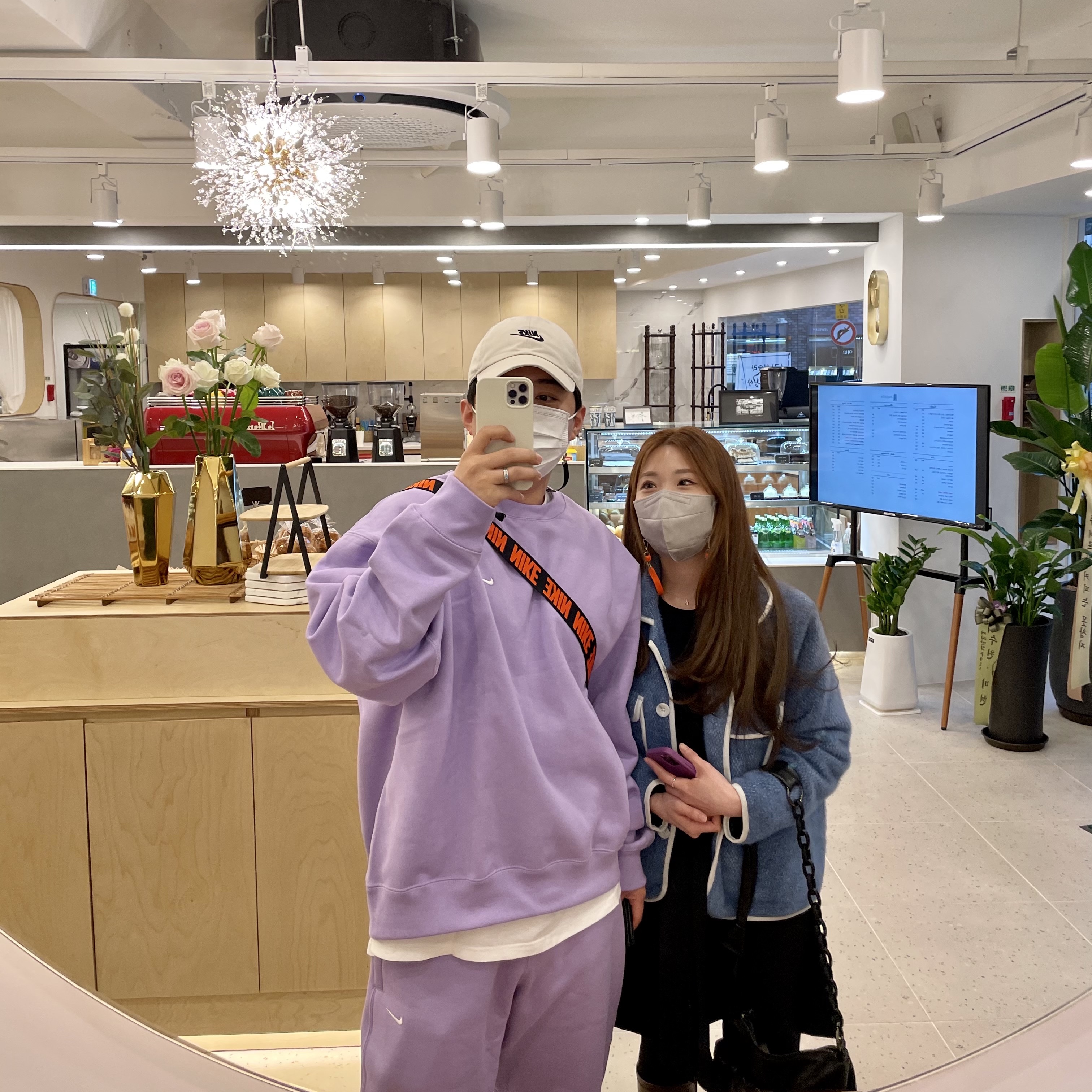 Nike x Off-White Air Max 90 The Ten, Nike NRG Solo Swoosh Fleece Pants Urban Lilac - Asia 착용 스타일 - 2