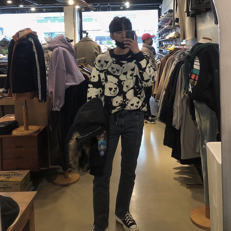 Converse x JW Anderson Run Star Hike Hi Black 착용 스타일
