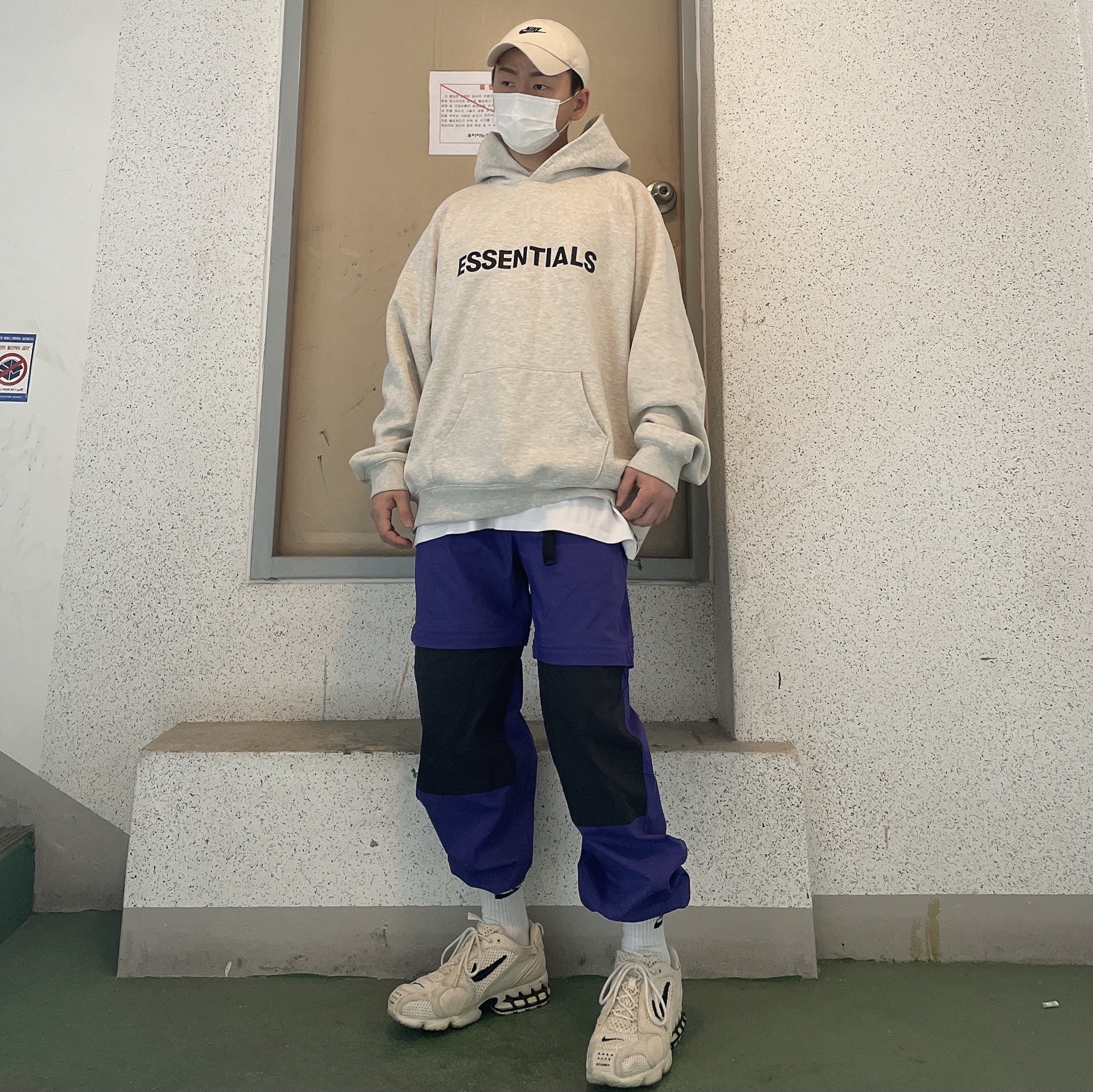 Essentials 3D Silicon Applique Pullover Hoodie Oatmeal/Oatmeal Heather/Light Heather Oatmeal 2020, Nike x Stussy Air Zoom Spiridon Cage 2 Fossil 착용 스타일
