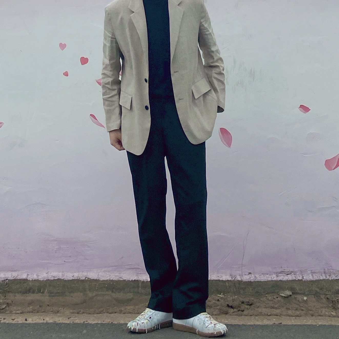Maison Margiela Replica Paint Drop Sneakers 착용 스타일
