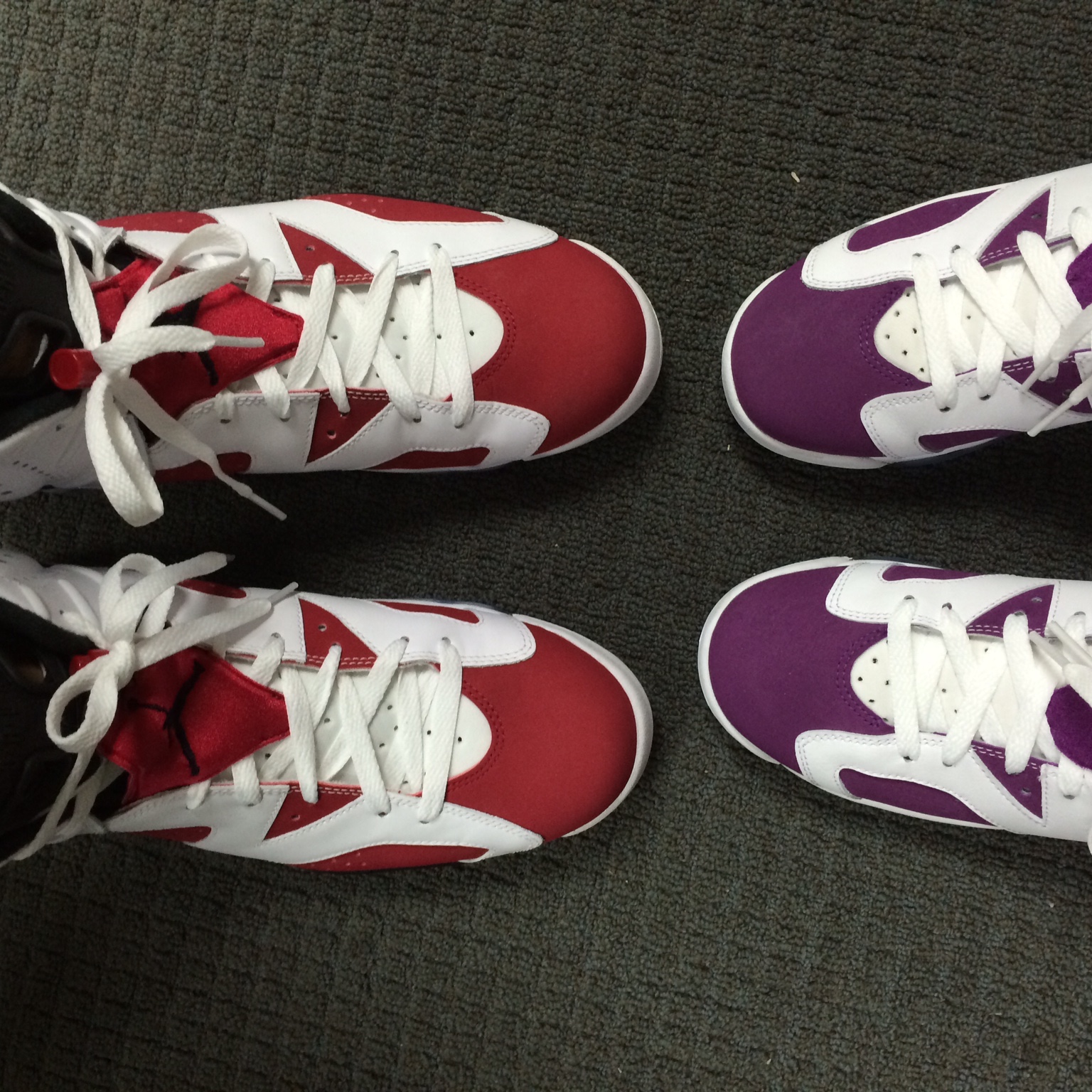 Jordan 6 Retro Carmine 2014, (GS) Jordan 6 Retro Grape 착용 스타일 - 3