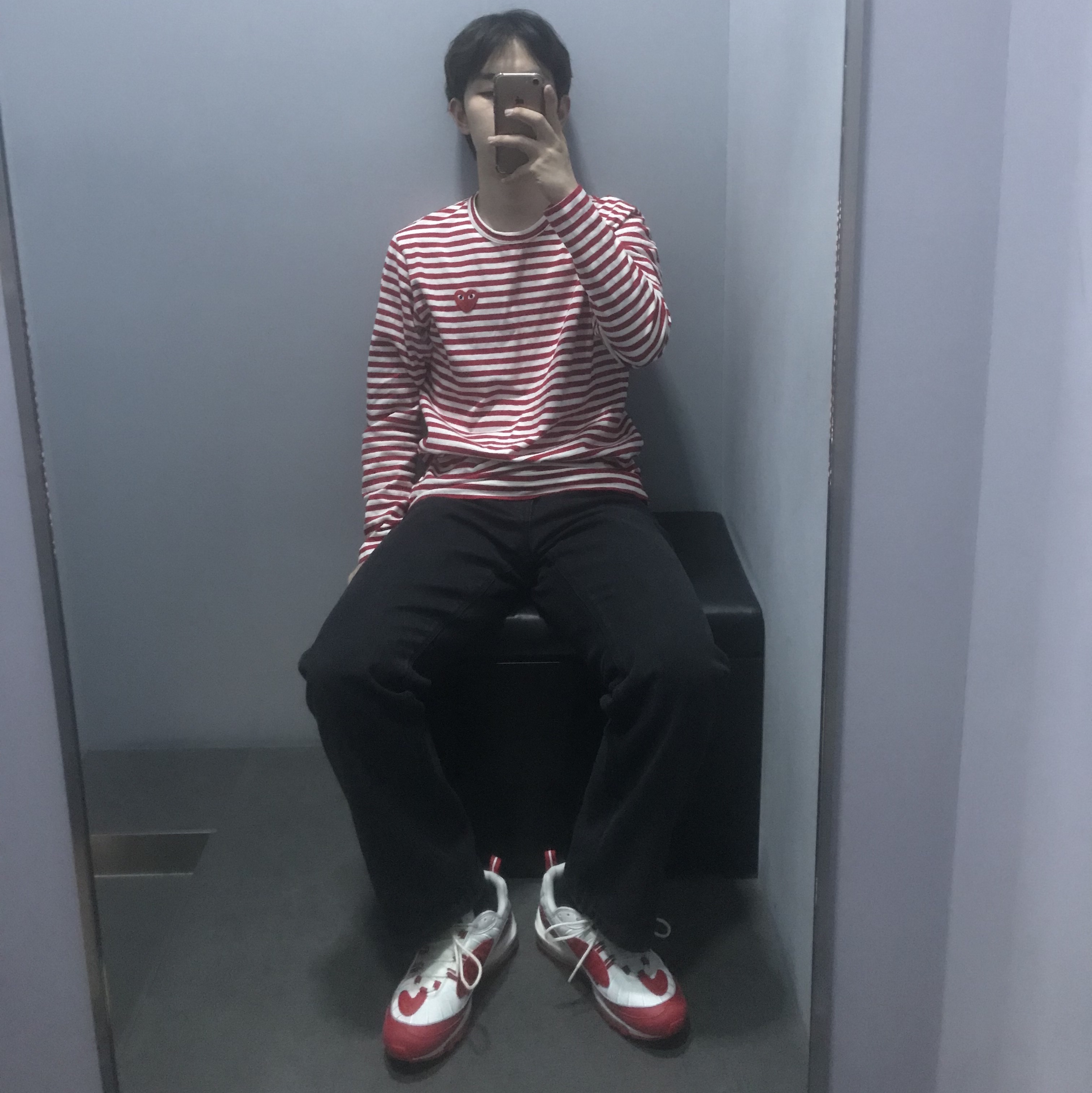 Nike Air Max 98 University Red White 착용 스타일