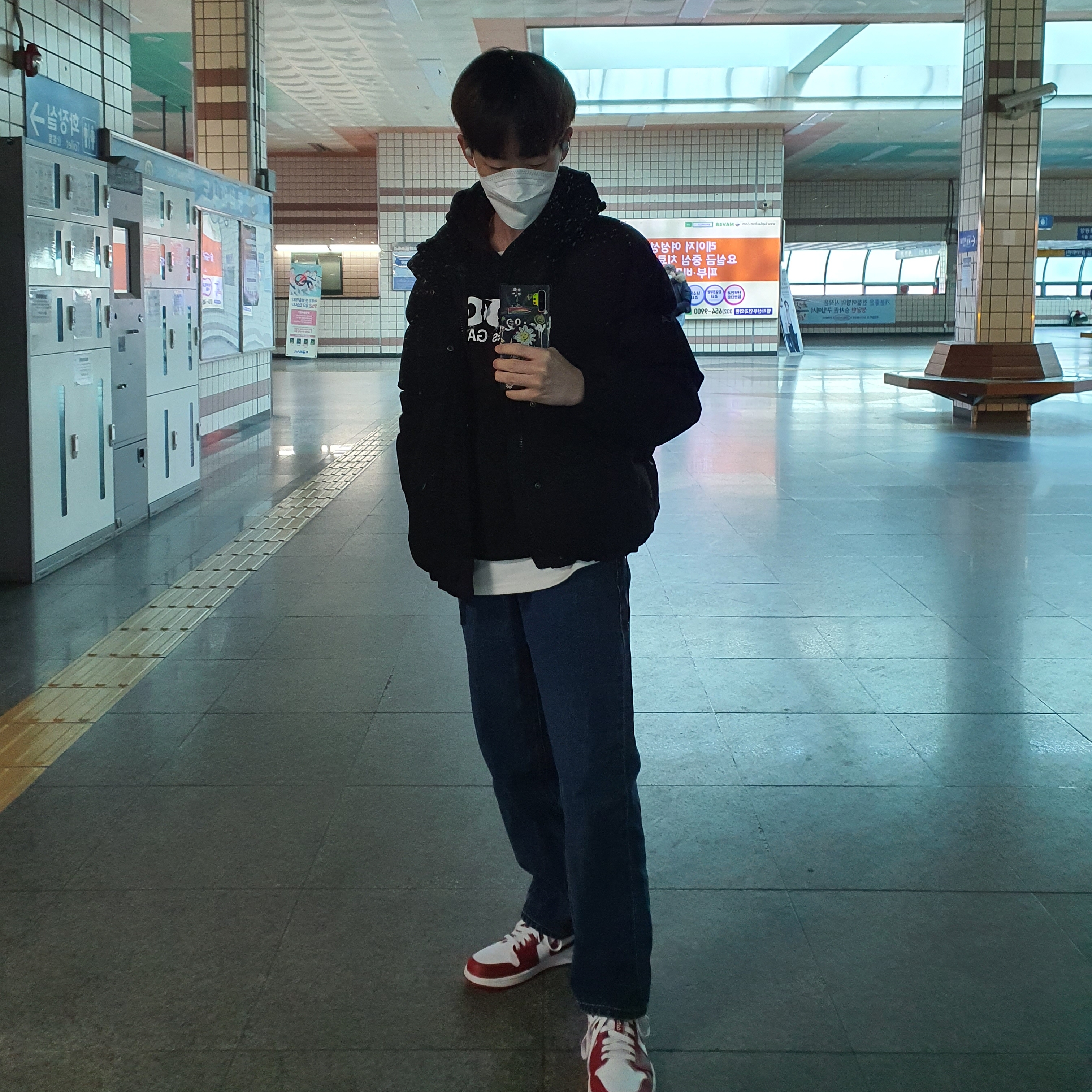 Jordan 1 Low Gym Red White 착용 스타일