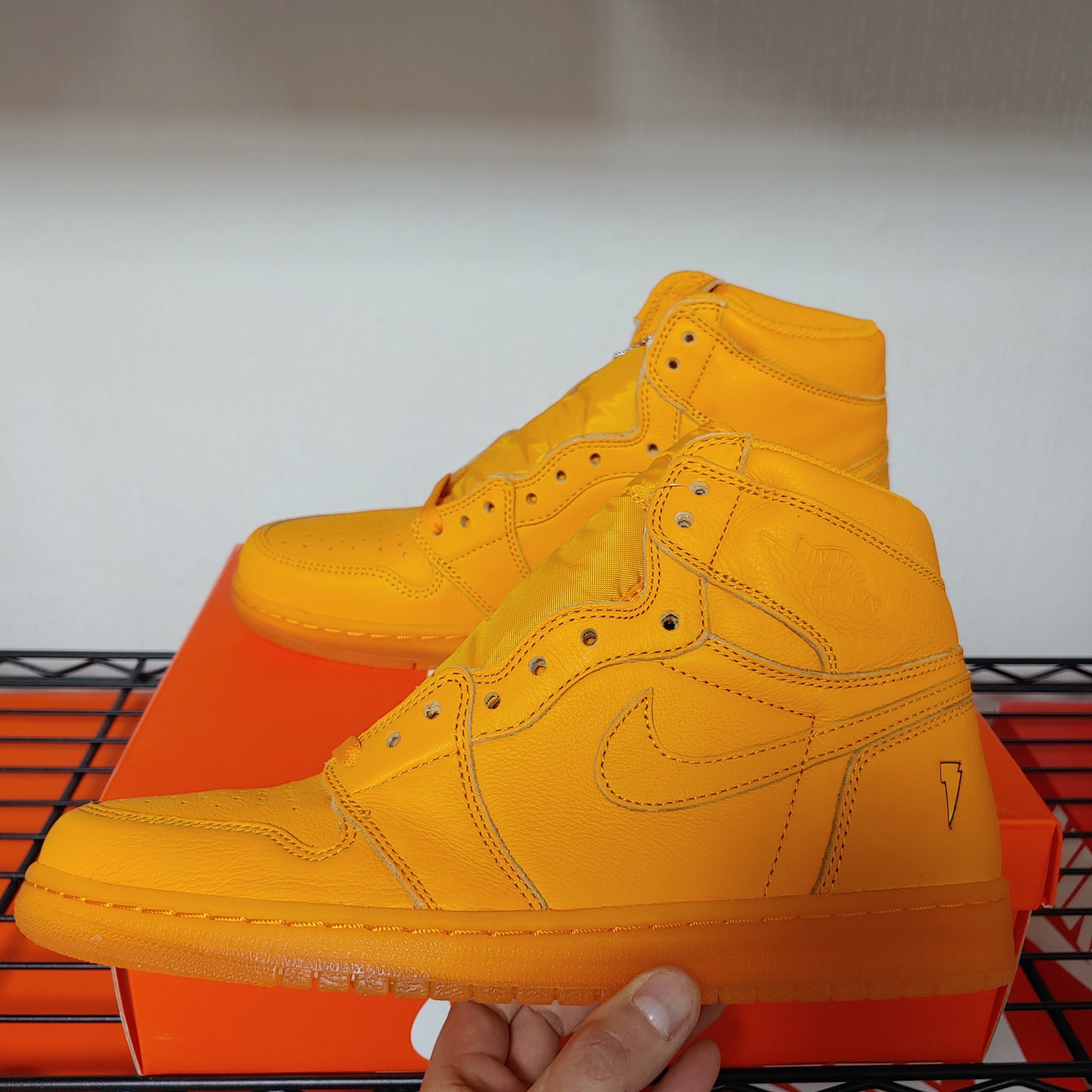 Jordan 1 Retro High Gatorade Cyber, Jordan 1 Retro High Gatorade Orange Peel 착용 스타일 - 3