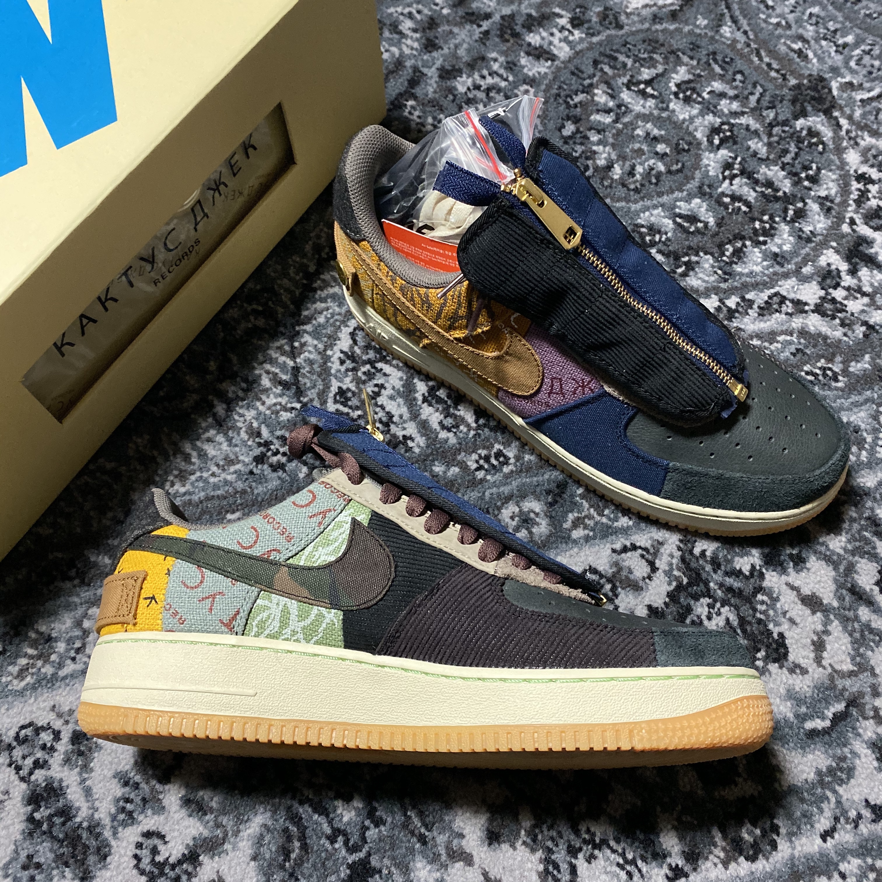 Nike x Travis Scott Air Force 1 Low Cactus Jack 착용 스타일