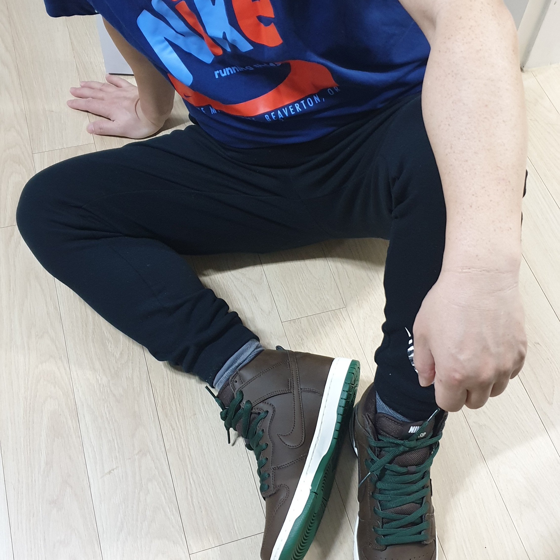 Nike SB Dunk High Pro Baroque Brown 착용 스타일