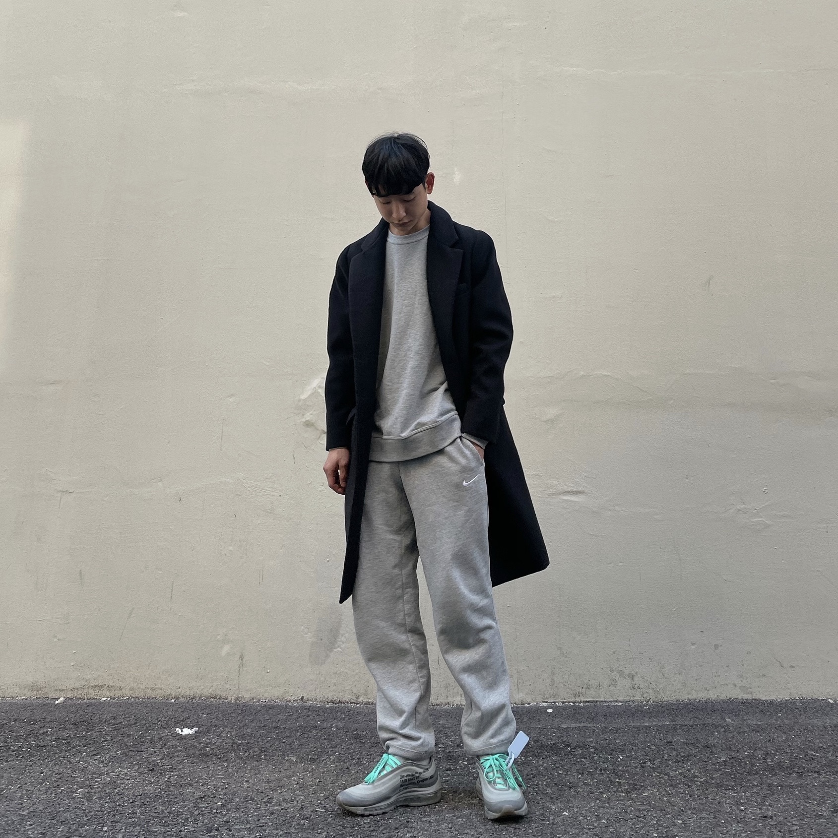 Nike x Off-White Air Max 97 Menta 착용 스타일